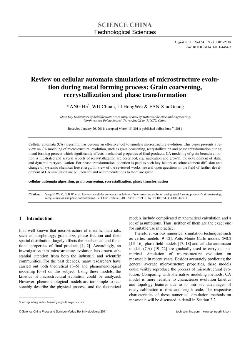Papercraft Automata Pdf Review On Cellular Automata Simulations Of Microstructure