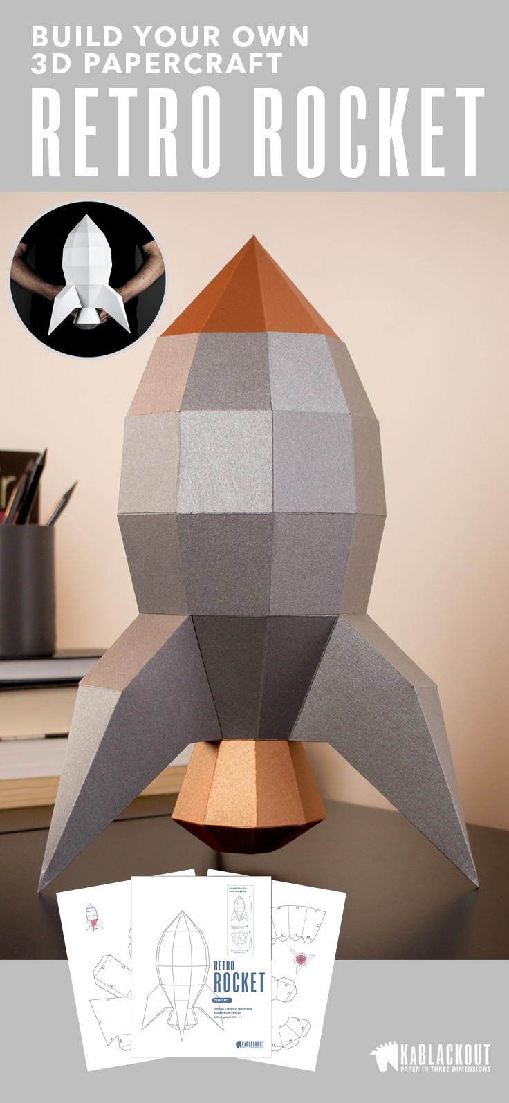 Papercraft Bear Rocket Papercraft 3d Paper Craft Rocketship