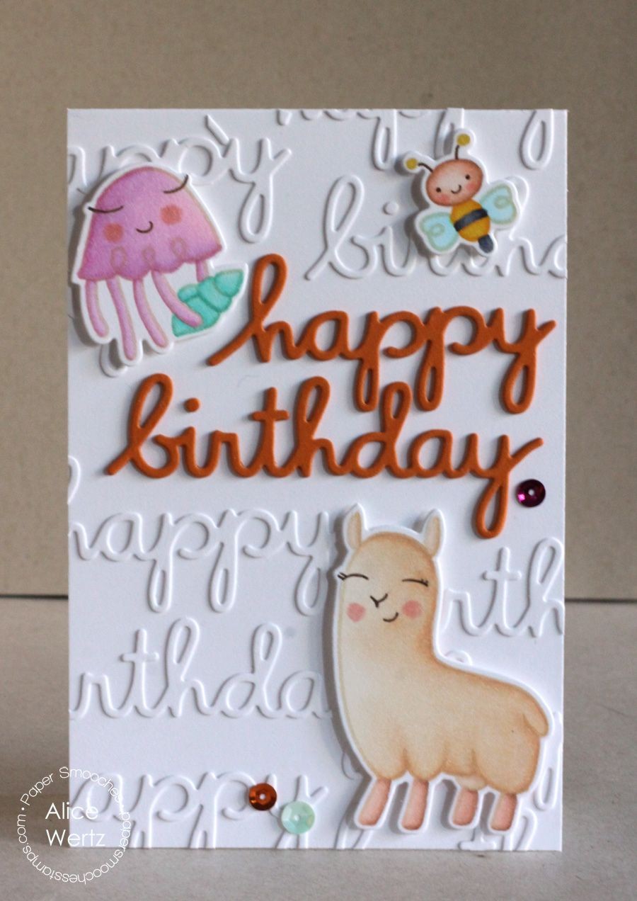 Papercraft Birthday Happy Birthday 2 Die Courteous Cuties Stamps and S