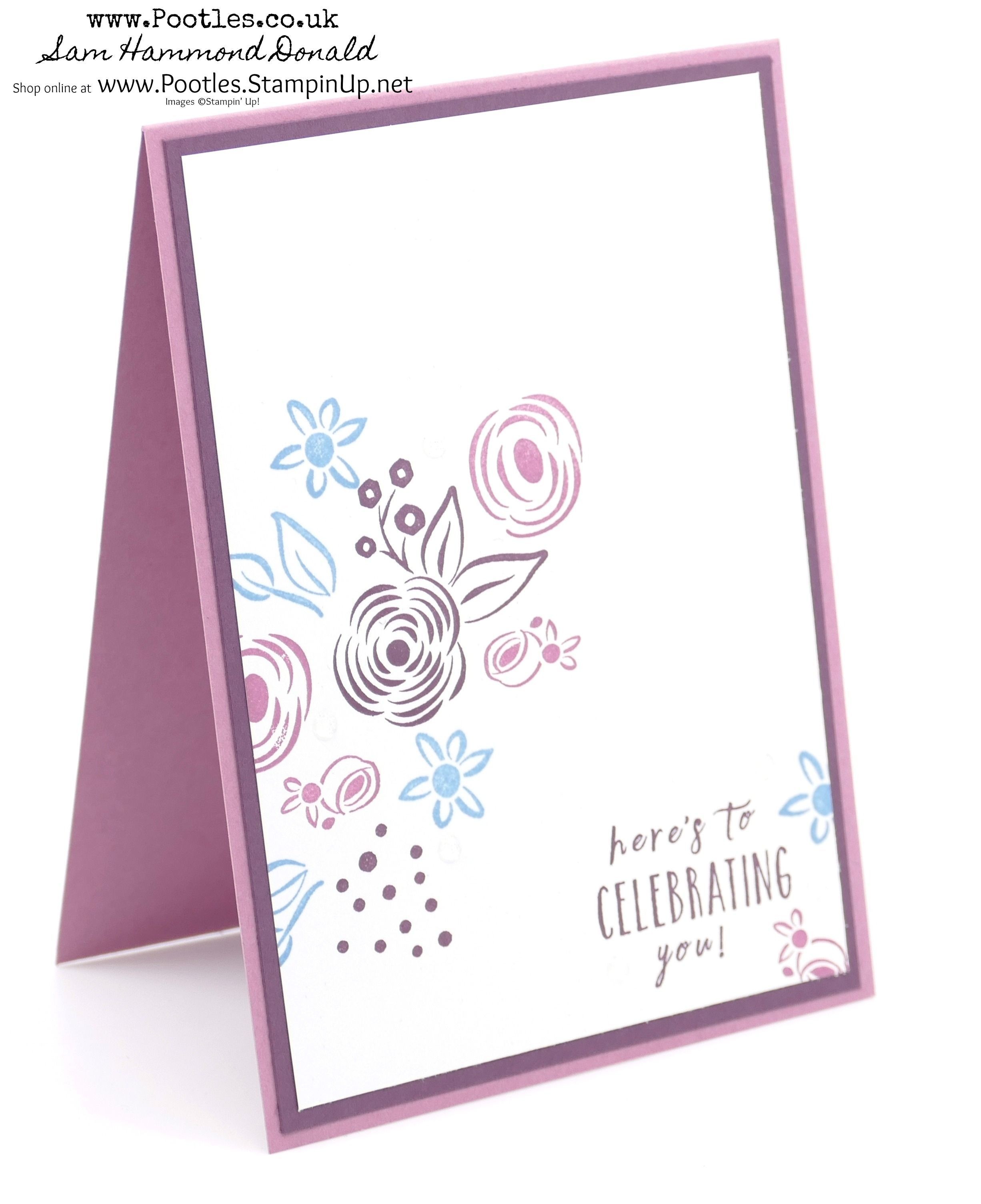 Papercraft Birthday Perennial Birthday Celebration Card