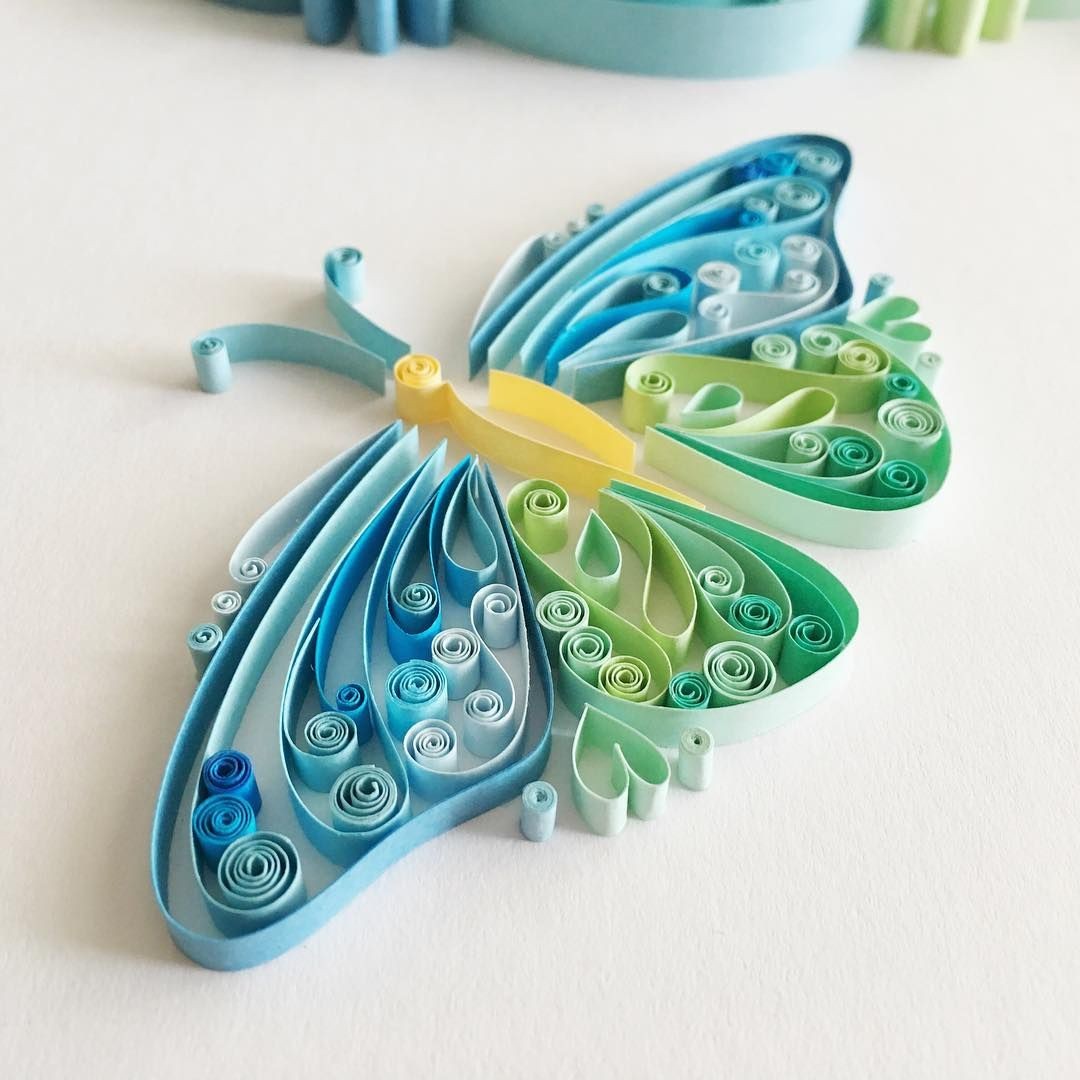Papercraft butterfly butterfly No3 Wip Workinprogress butterfly Quilling Quillingart