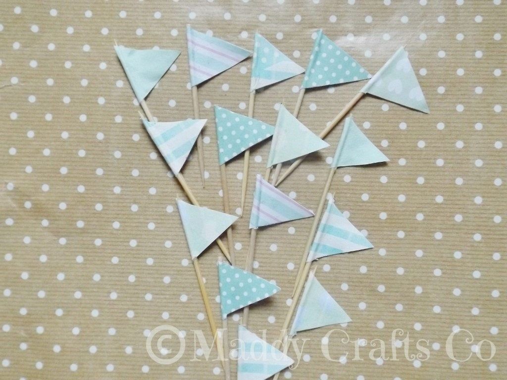 Papercraft Cake Mint Pastel Cup Cake toppers Party Baking Embellishments Paper Craft