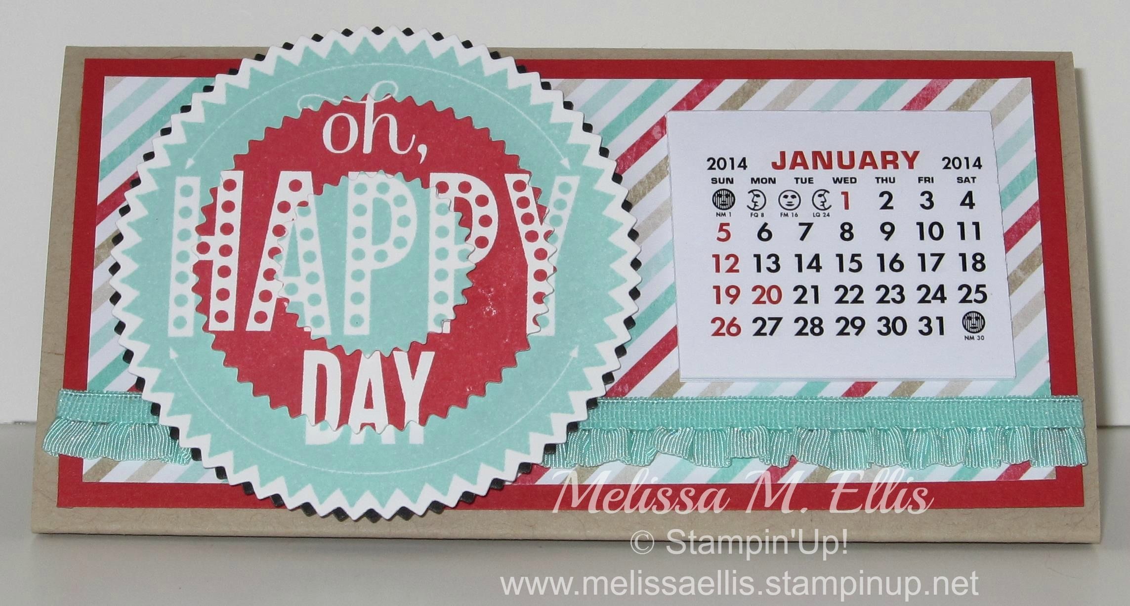 Papercraft Calendar 2014 Edition Calendar Using Starburst Sayings Calendar Stampin Up