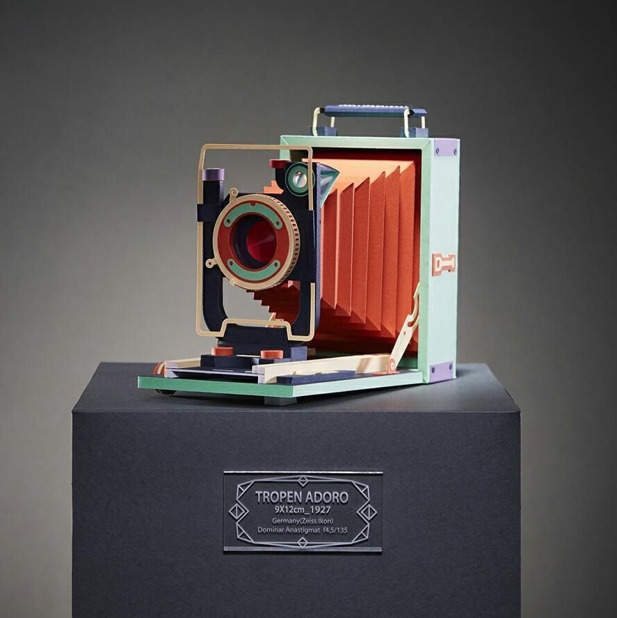 Papercraft Camera Old Film Cameras Recreated as Meticulously Detailed Paper Models by