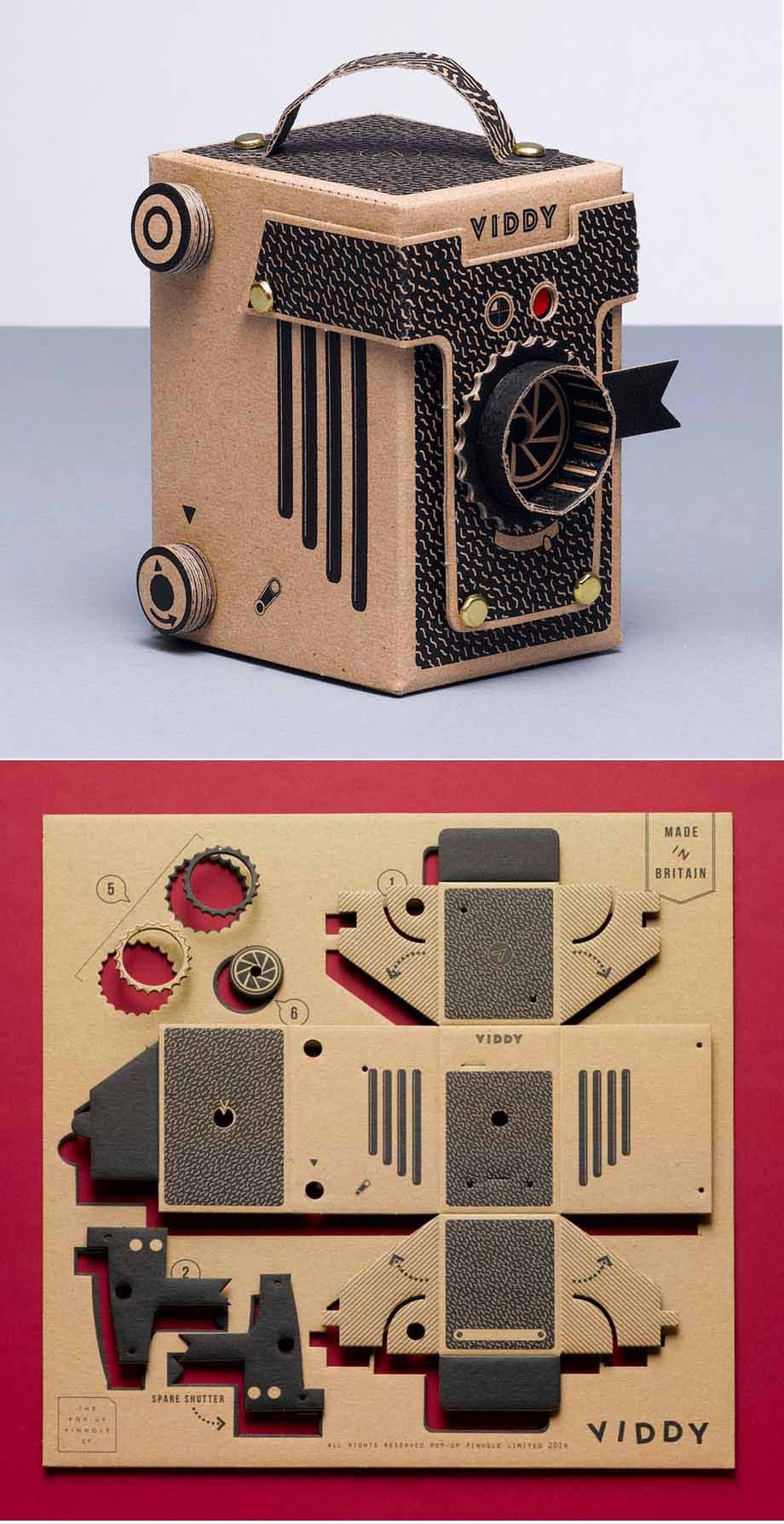 Papercraft Camera Viddy is A Do It Yourself Pinhole Camera Kit Made From tough