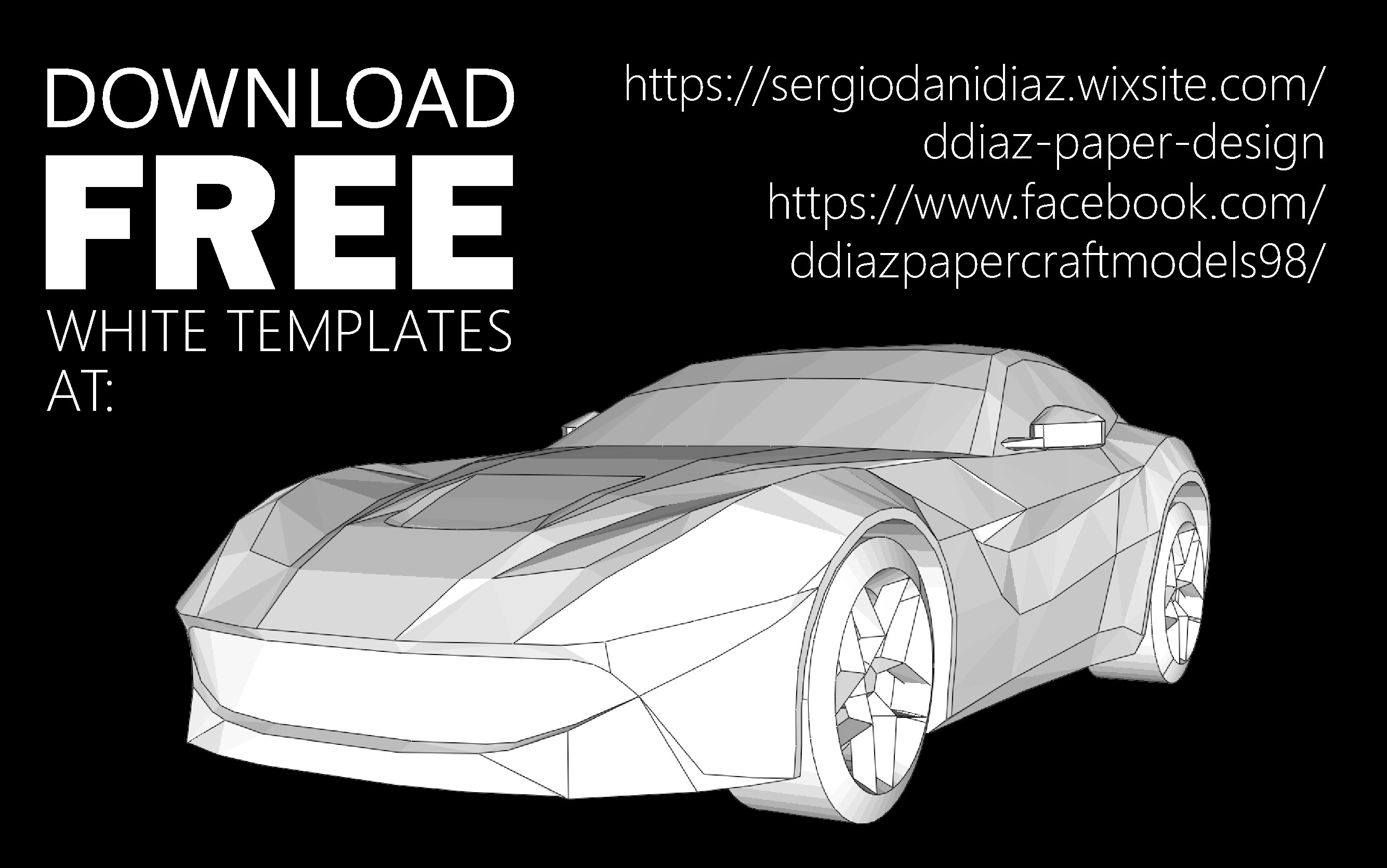 Papercraft Car F12 Free Papercraft Pap Pinterest