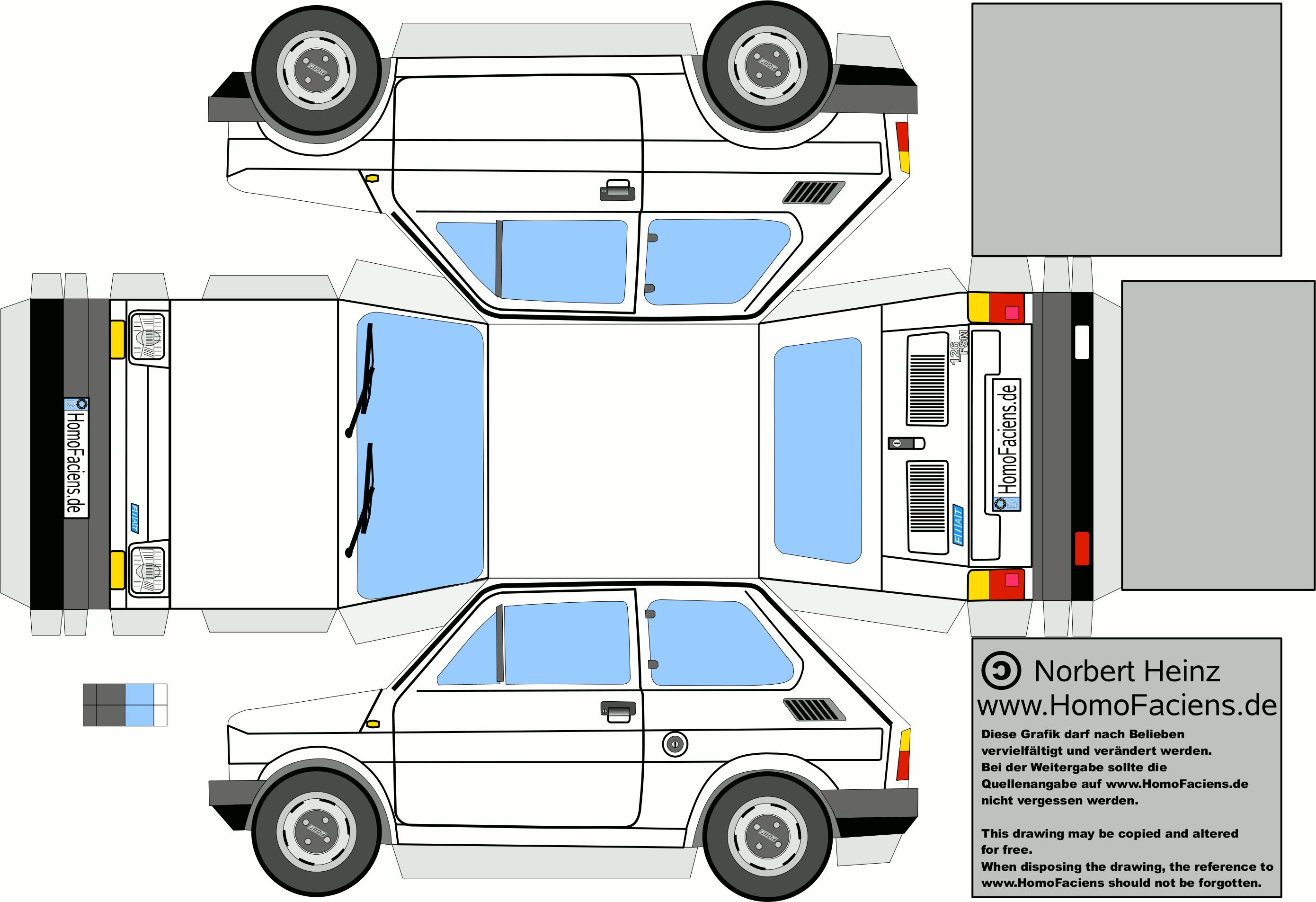 Printable Papercraft Car