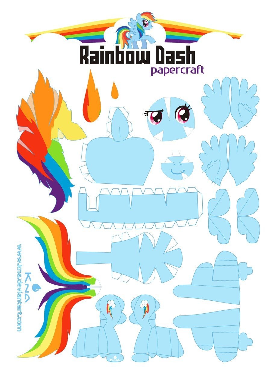Papercraft Characters Rainbow Dash Papercraft by Knaviantart On Deviantart She