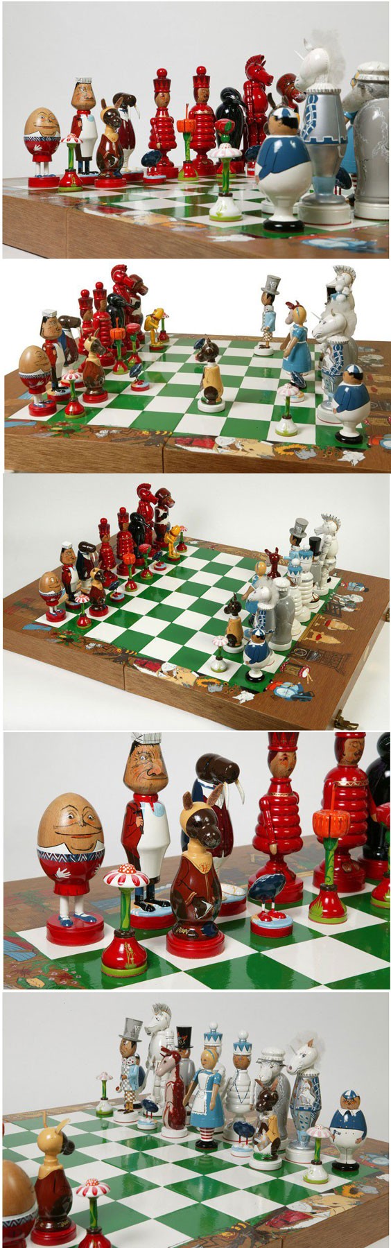 Papercraft Chess Alice Through the Looking Glass Chess Set