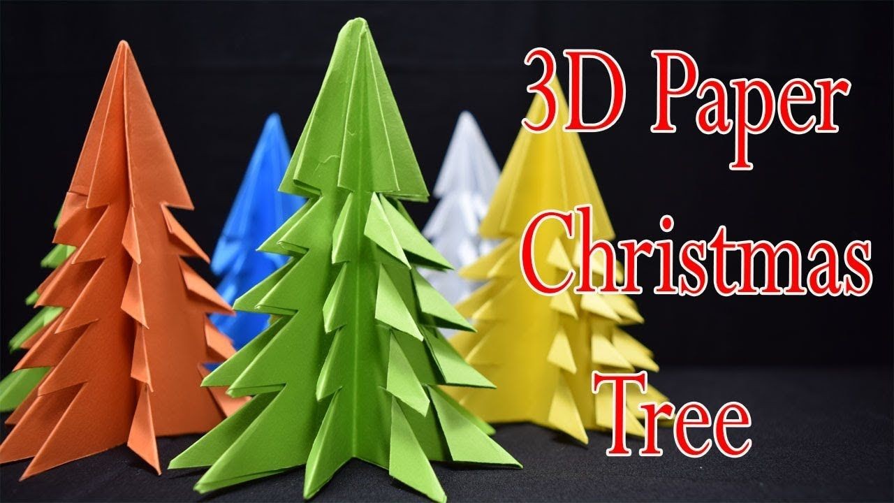 Papercraft Christmas 3d Paper Christmas Tree Diy Tutorial I Paper Craft