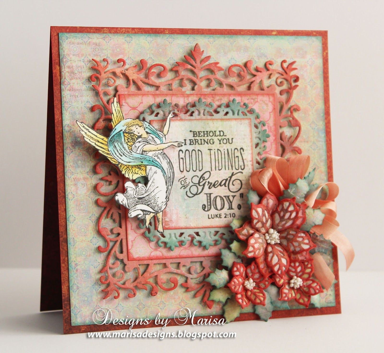 Papercraft Christmas Cards Designs by Marisa Justrite Papercraft Great Joy Clear Stamps
