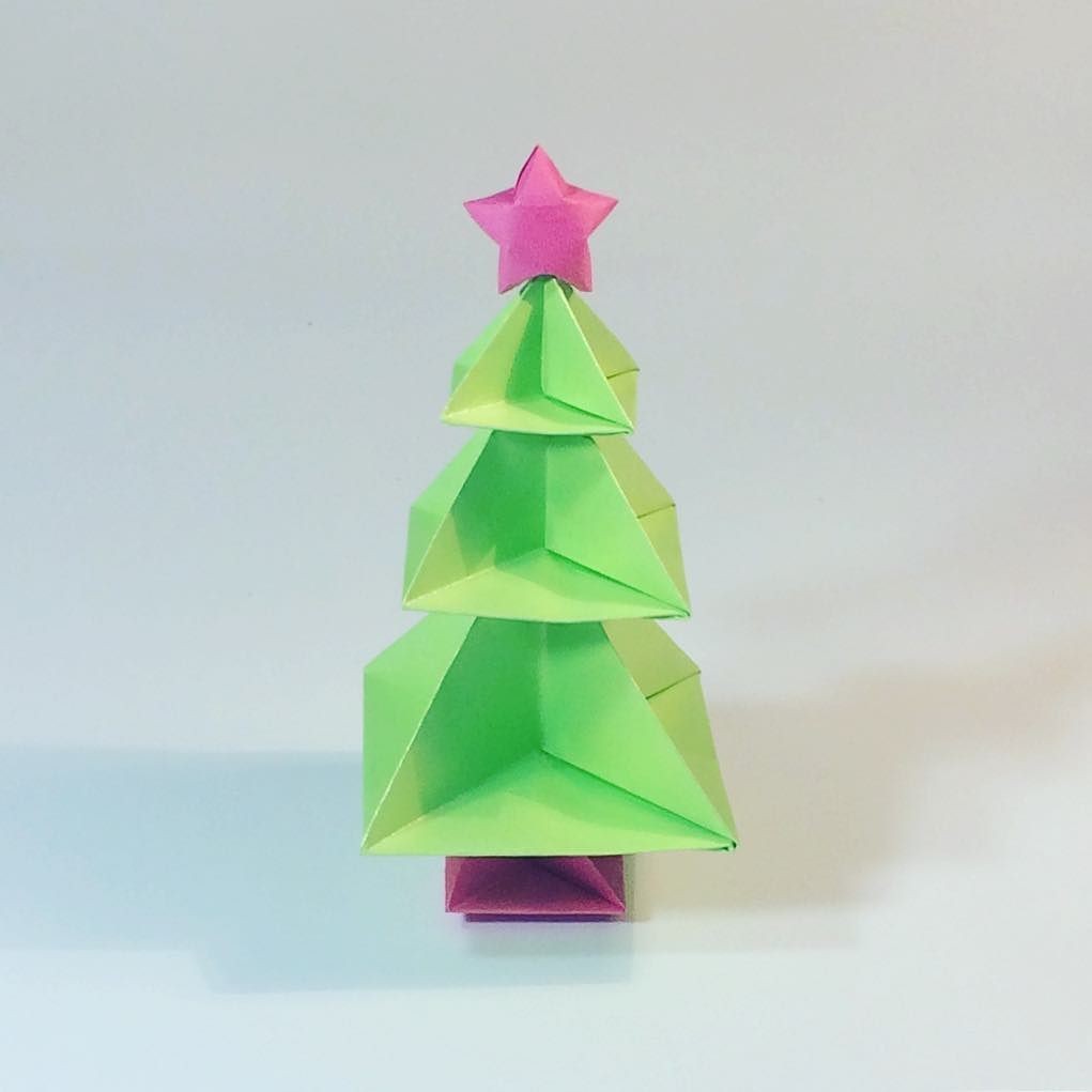 Papercraft Christmas Tree Just Finished Filming the Tutorial for This One Added A Lucky Star
