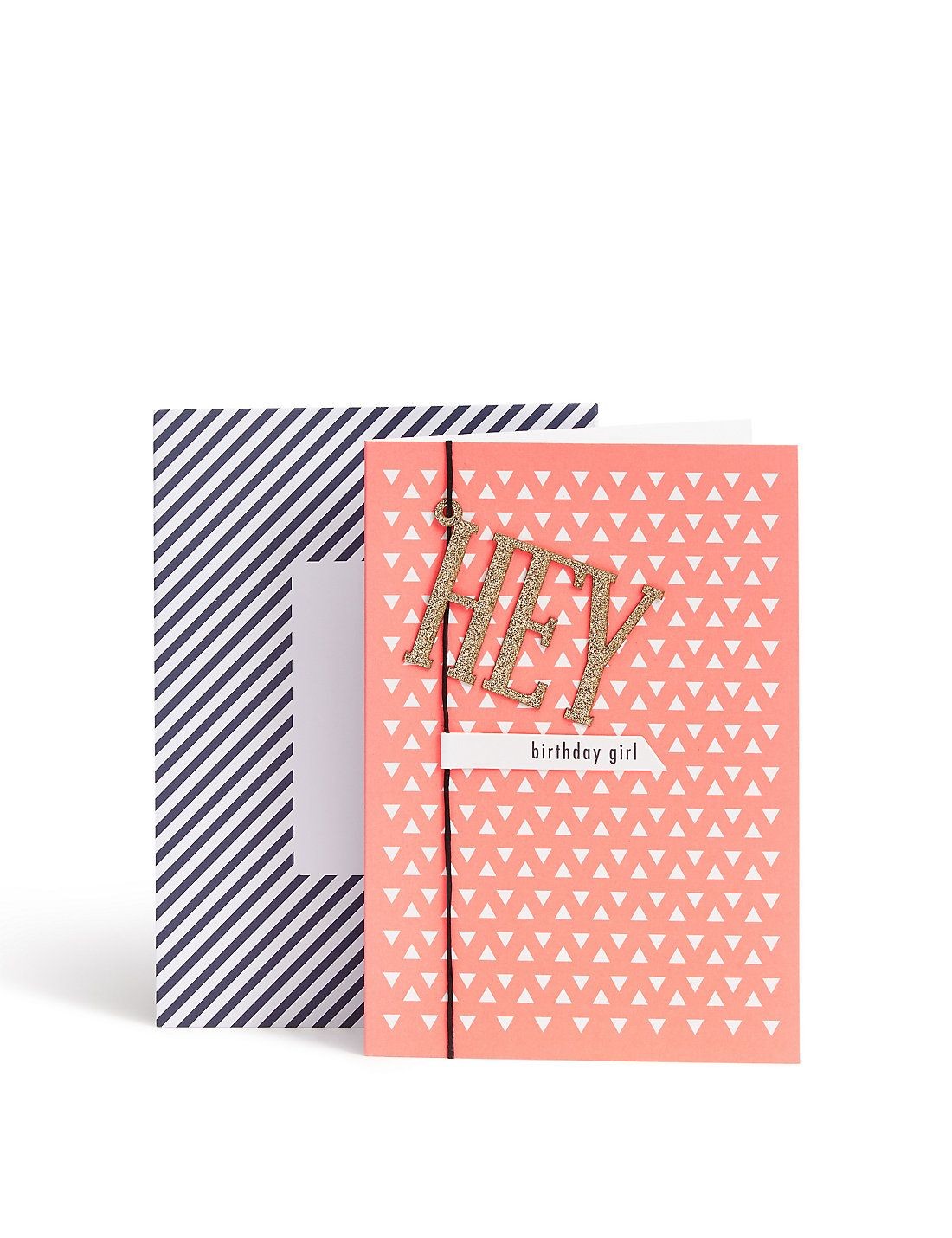 Papercraft Collection Designer Collection Coral & Glitter Birthday Card