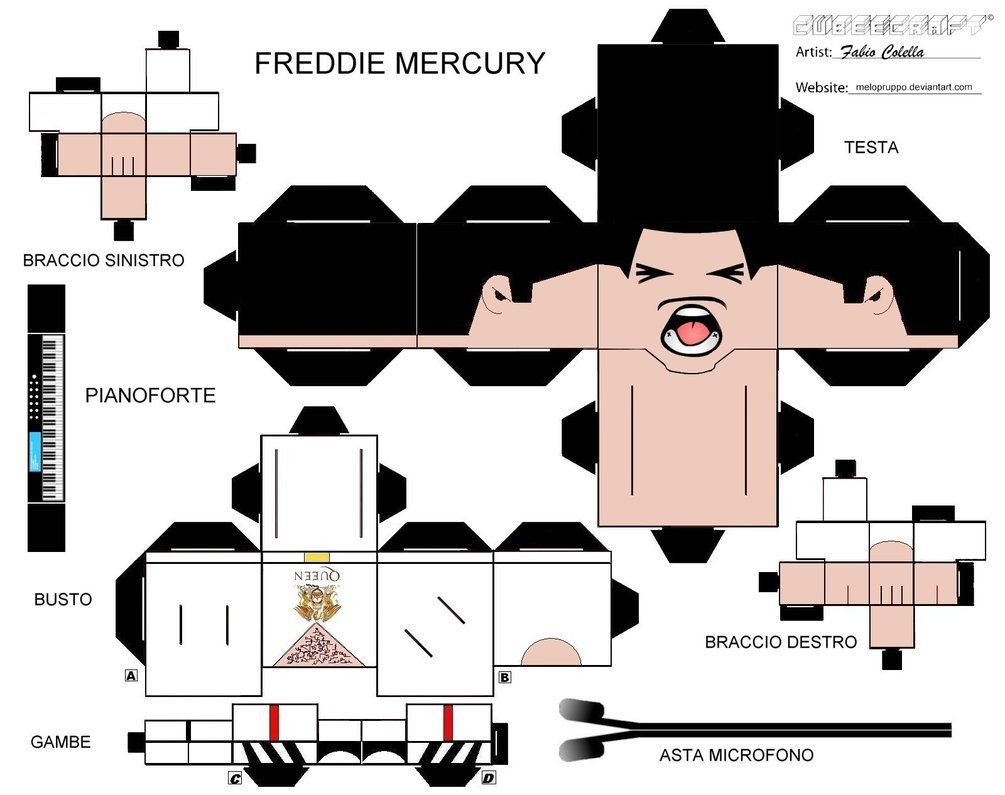 Papercraft Companion Cube Fred Mercury Cubeecraft by Melopruppo On Deviantart