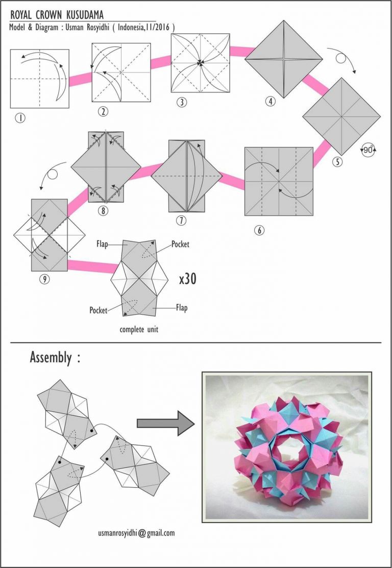 Papercraft Crown Pin by Anna somik On Kusudama Pinterest - Printable ...