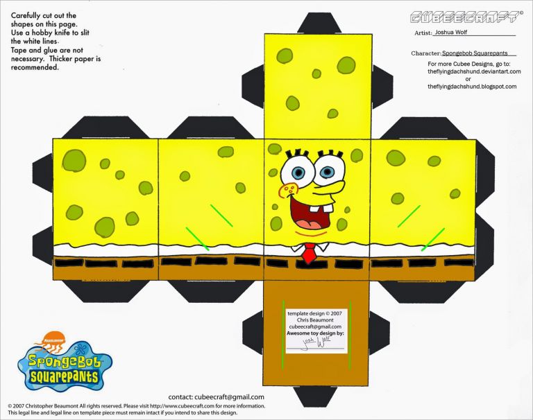 Papercraft Danbo Danbo Spongebob Squarepants Papercraft Printable Papercrafts Printable 6394