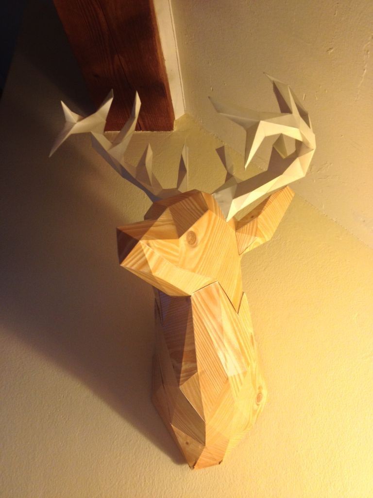 Papercraft Deer Head Create Faceted Papercraft Objects Pinterest