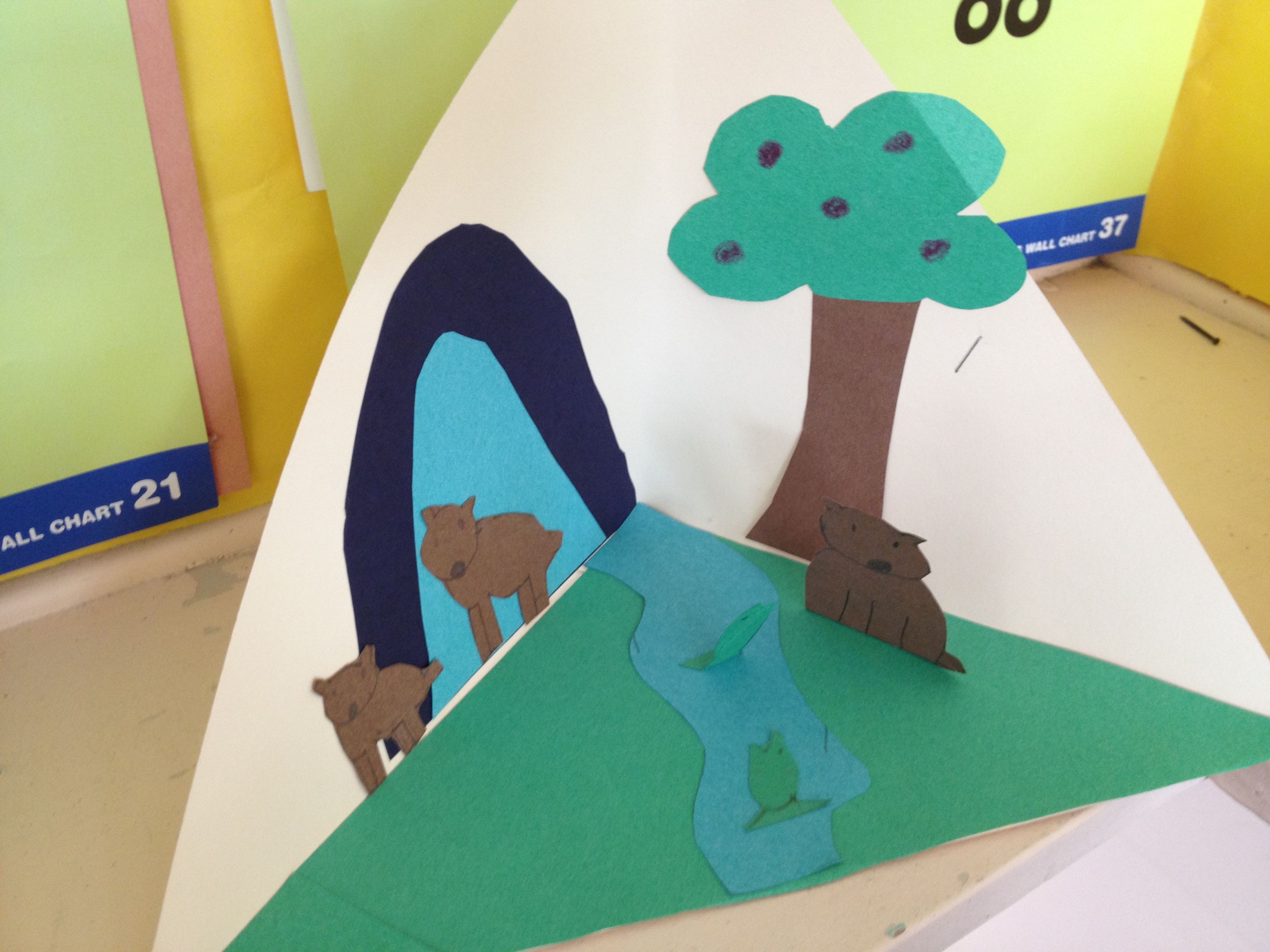 Papercraft Diorama Habitat Dioramas Use A Square Piece Of Paper with A Slice Down