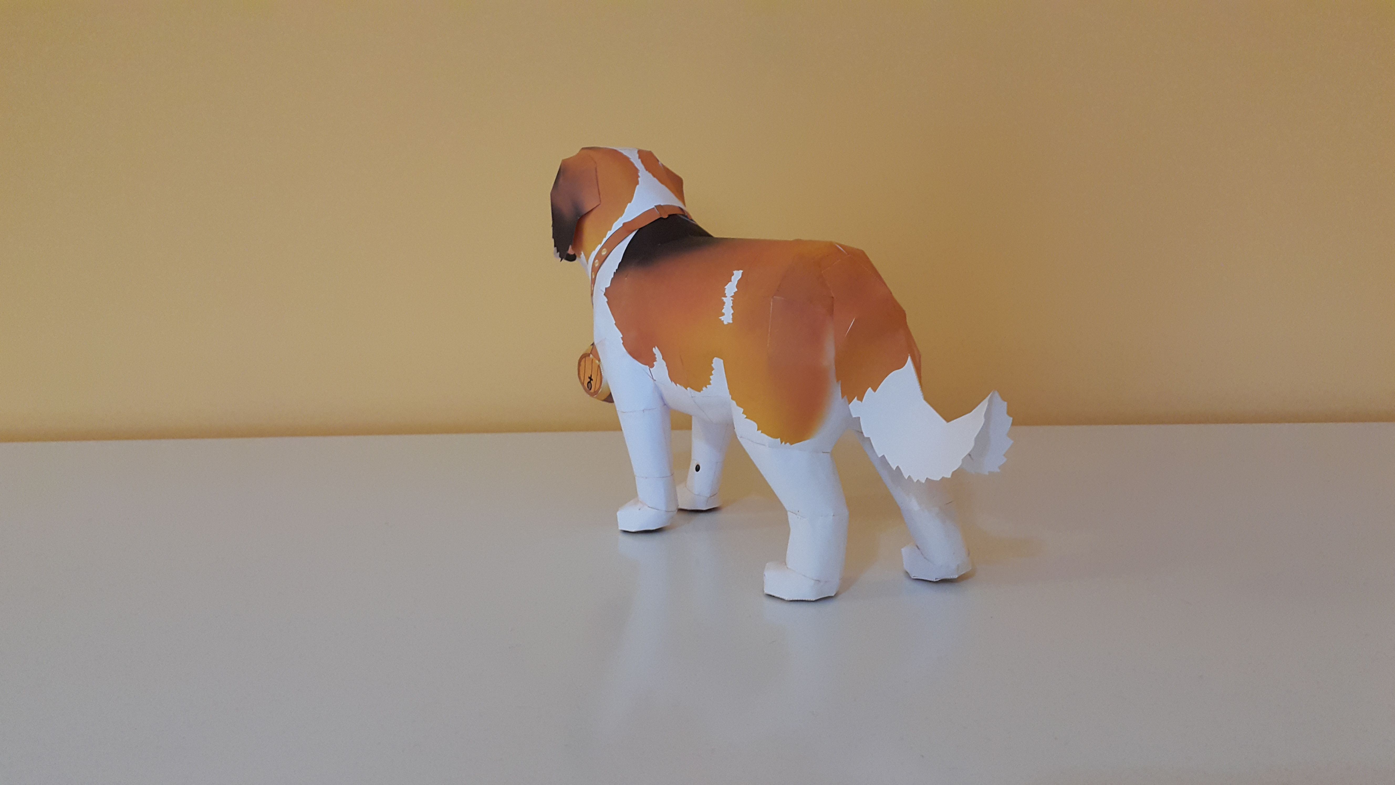 Papercraft Dog Saint Bernard Papercraft