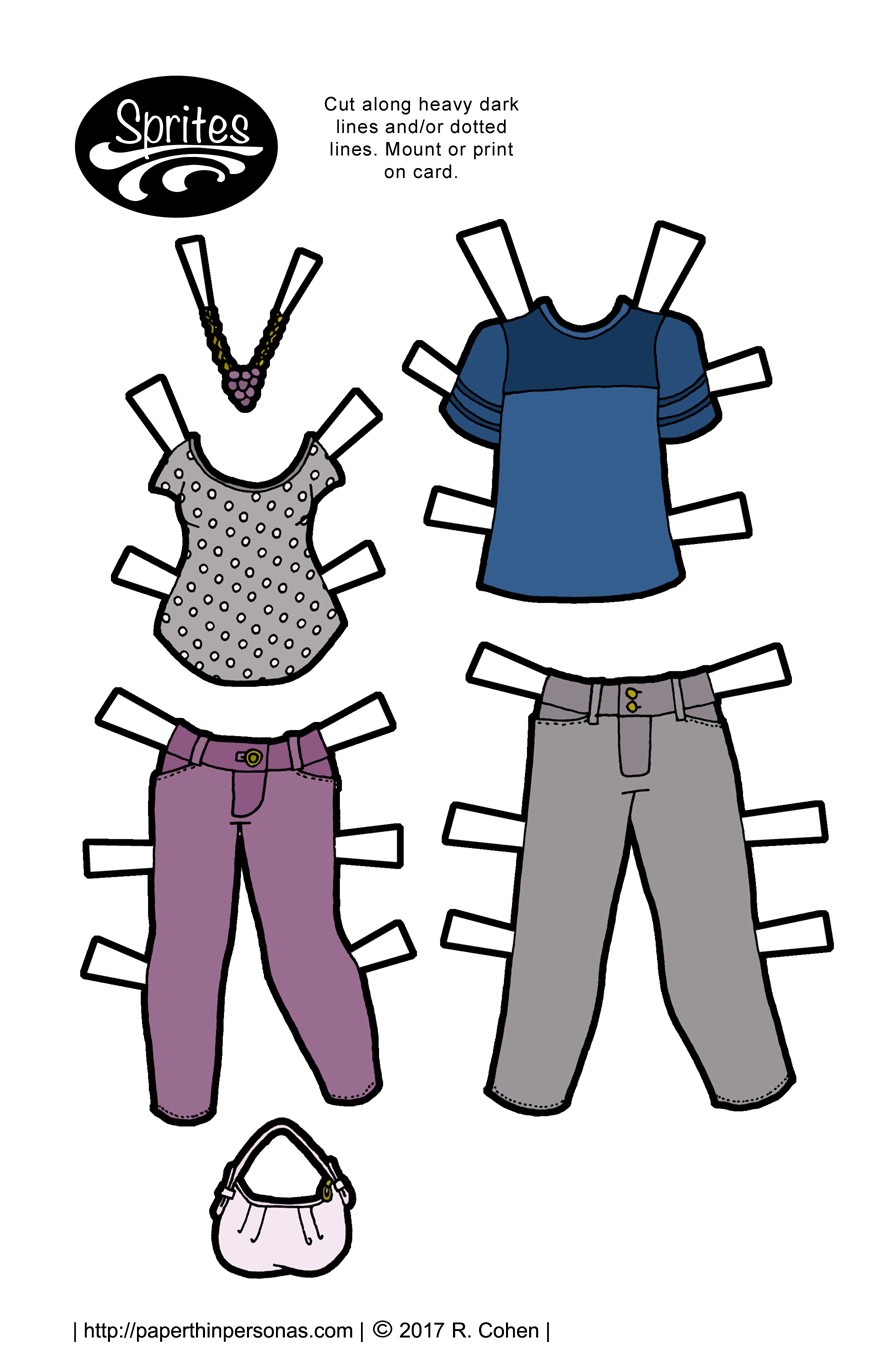 Papercraft Doll Paper Doll Skinny Jeans for Gents and La S Also T Shirts