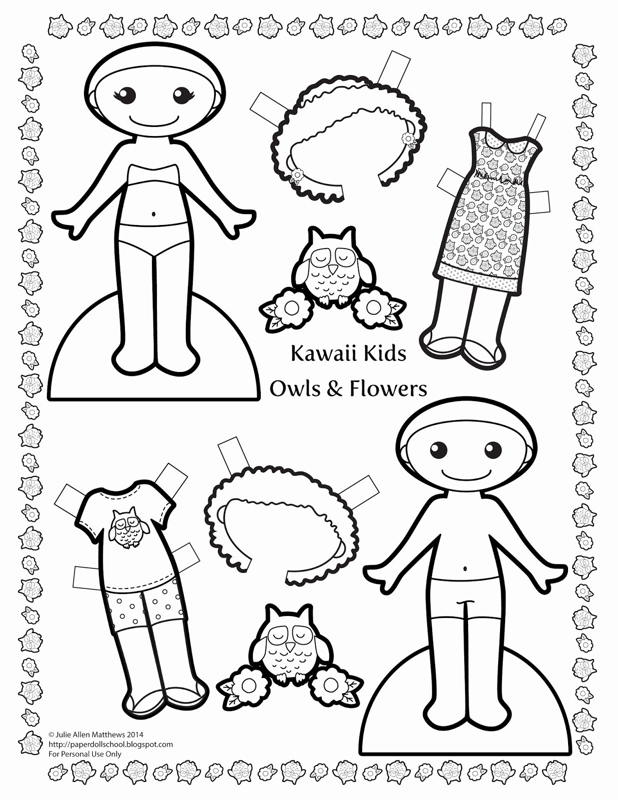 Corresponding Dull Contract Paper Doll Coloring Pages Preference 