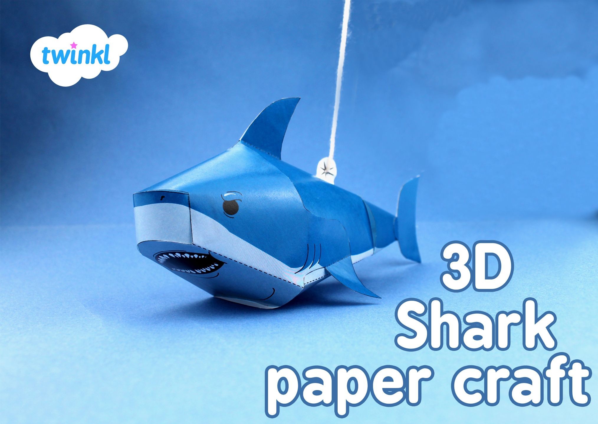 Papercraft Fish 3d Shark Paper Craft Print Out and Make In Time for Shark Week