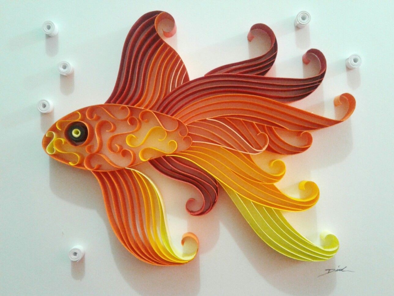 Papercraft Fish Pez Filigrana Quilling Fish Papercraft Danart