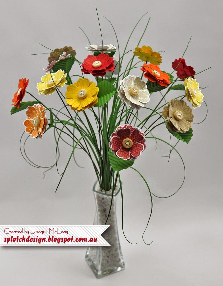 Papercraft Flower Splotch Design Jacquii Mcleay Independent Stampin Up