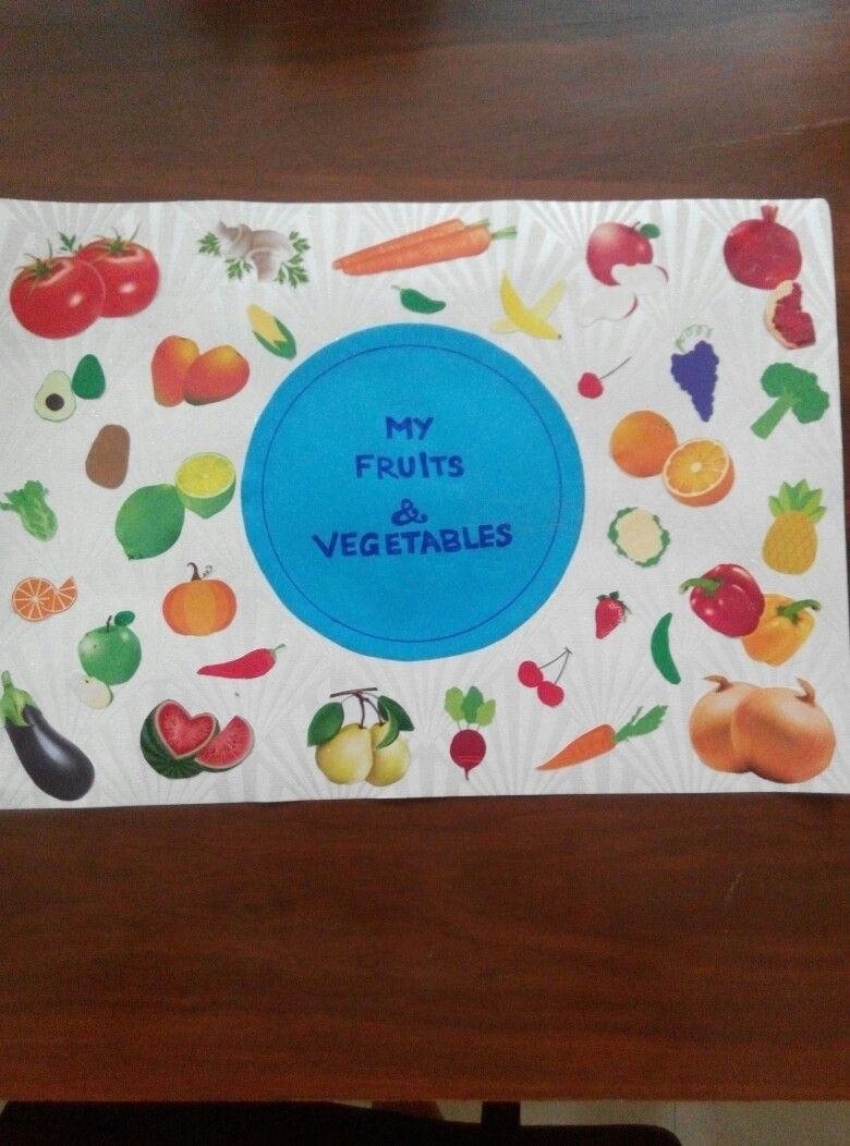 Papercraft Food Food Mat On A3 Hand Made Paper with Cut Outs Of Fruits and Ve Able