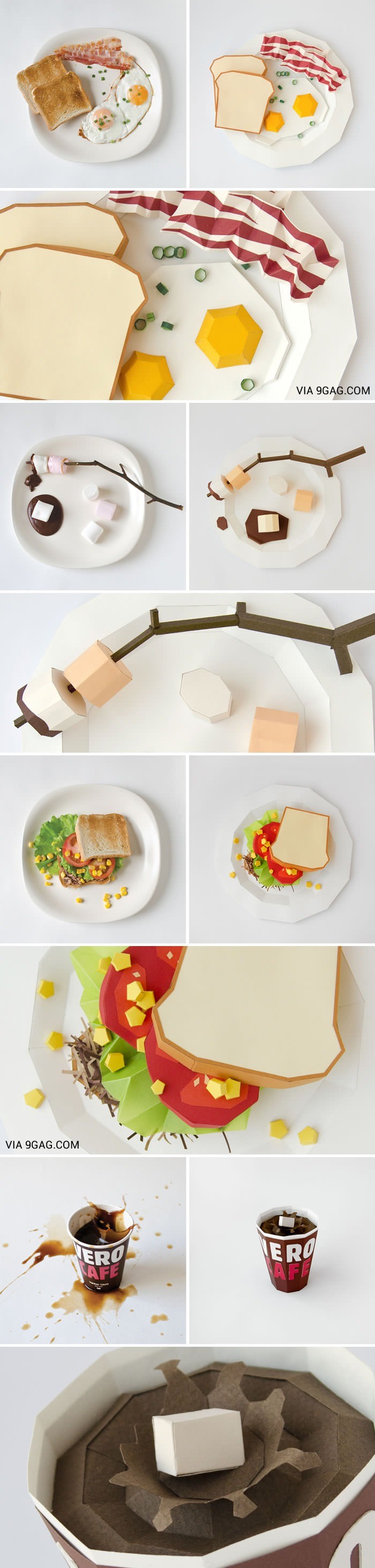 Papercraft Food Paper Art Food & Art Pinterest