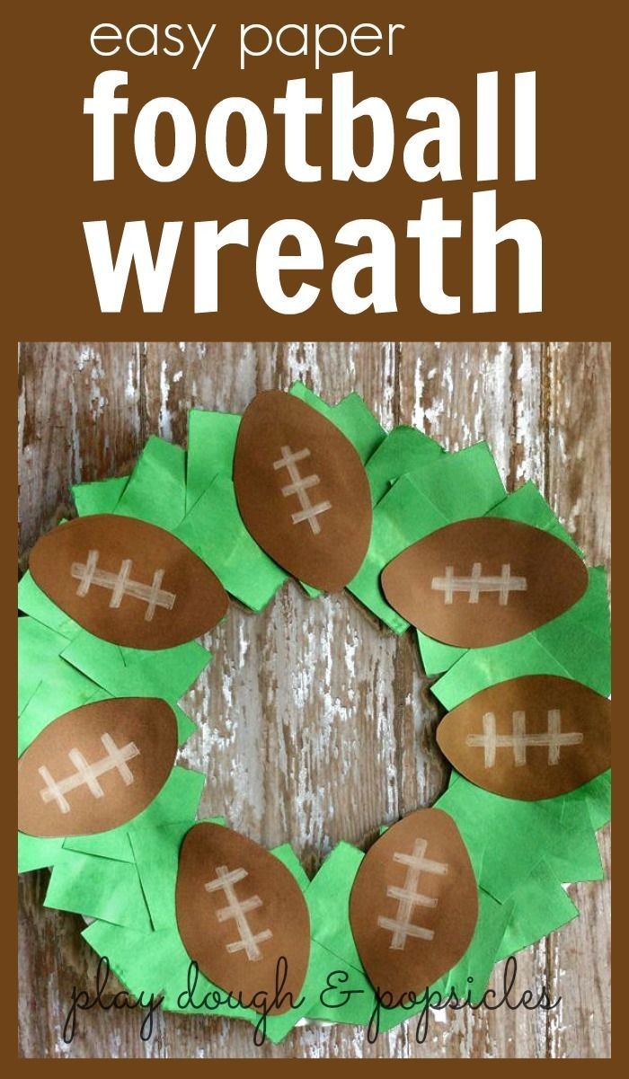 Papercraft Football Easy Paper Football Wreath for Kids Kid S Crafts
