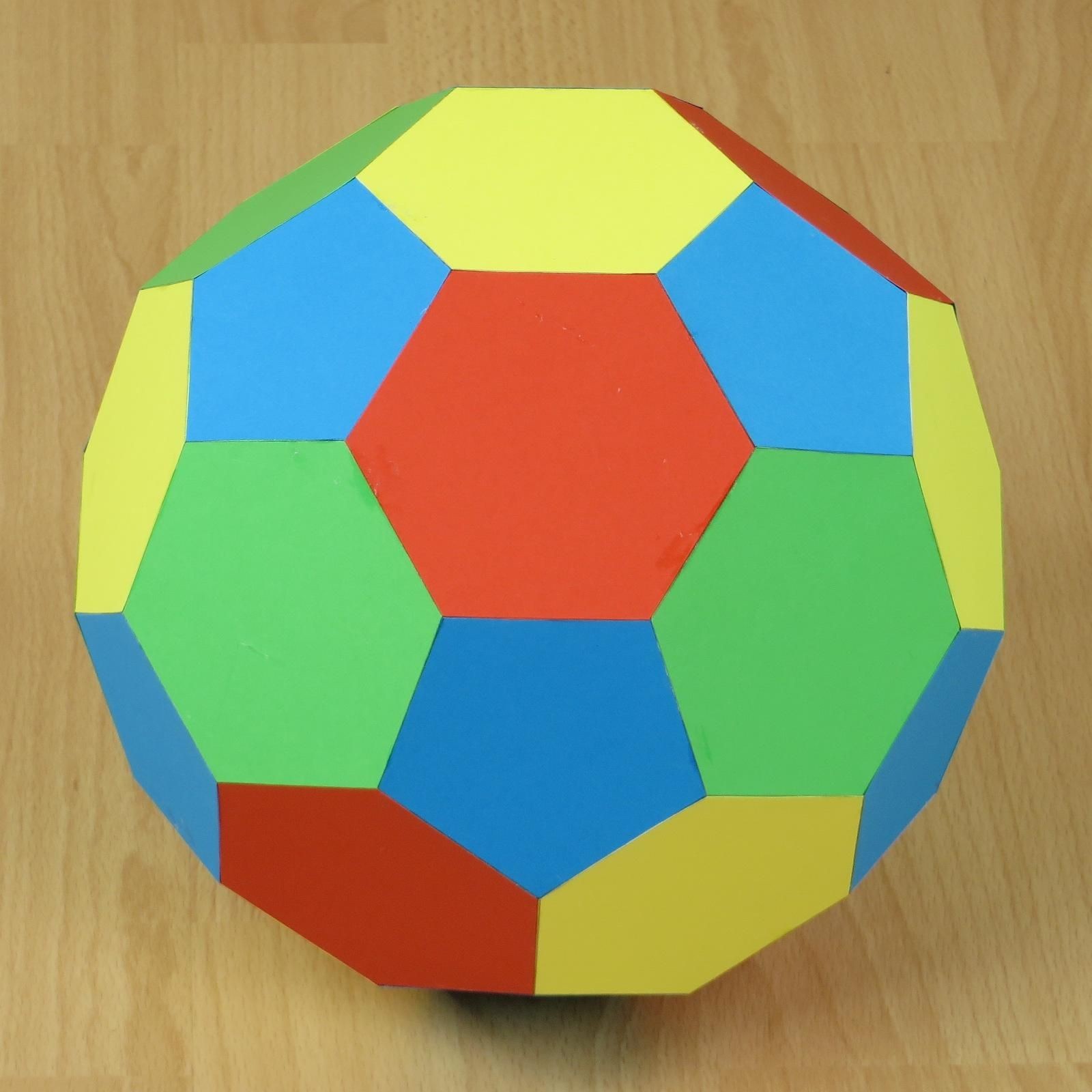 Papercraft Football Truncated Icosahedron Large origami Pinterest