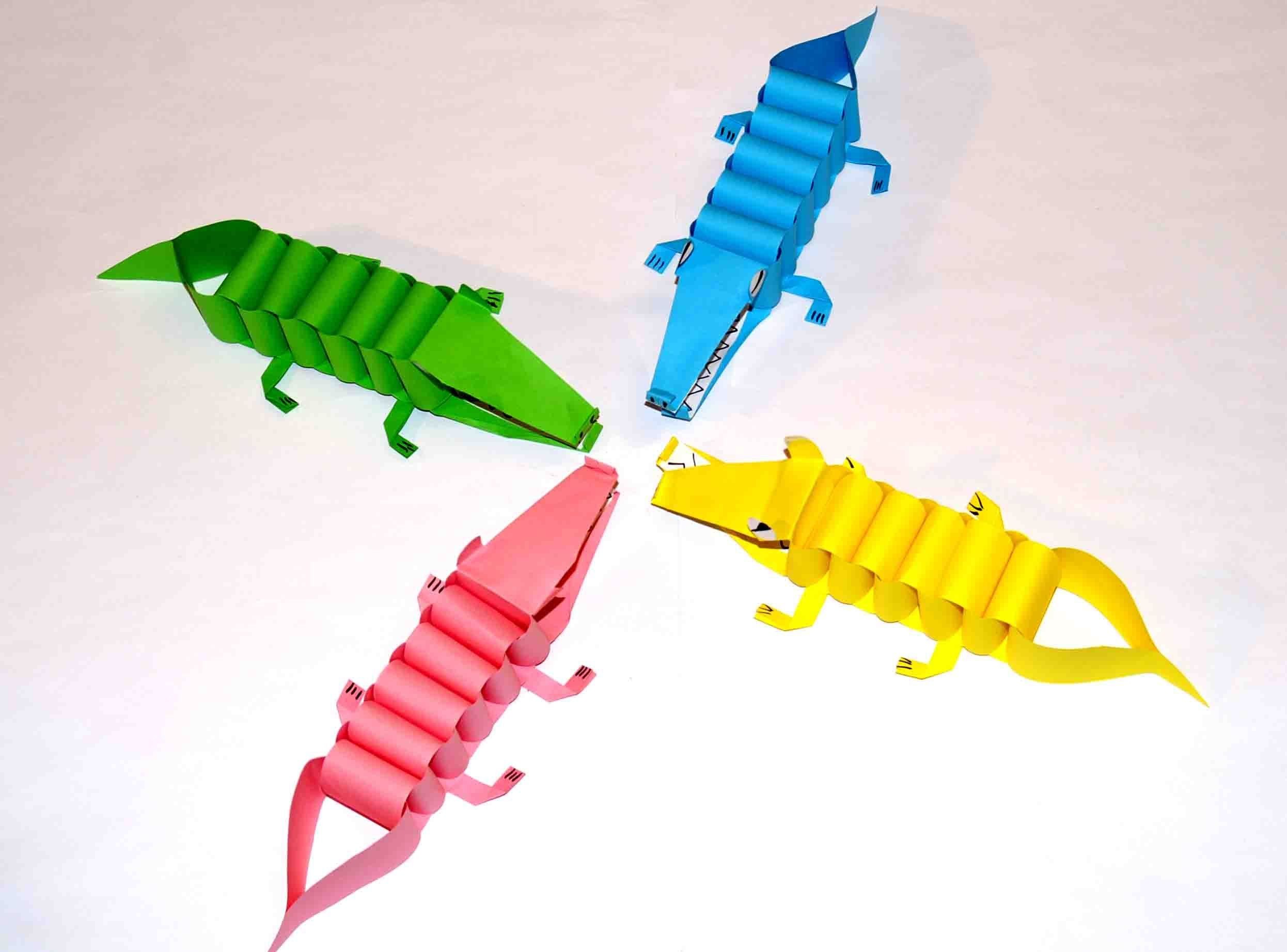 Papercraft for Children Diy Paper Crafts Paper Craft for Kids Paper Crocodiles