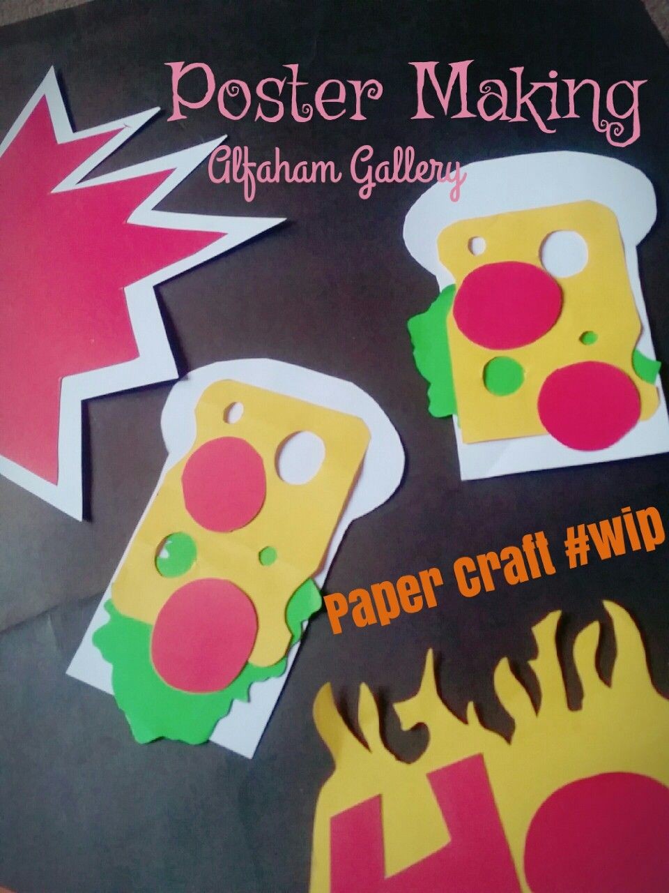 Papercraft for Children Sandwich Paper Craft Idea Kfc Advertisment Food Poster Making