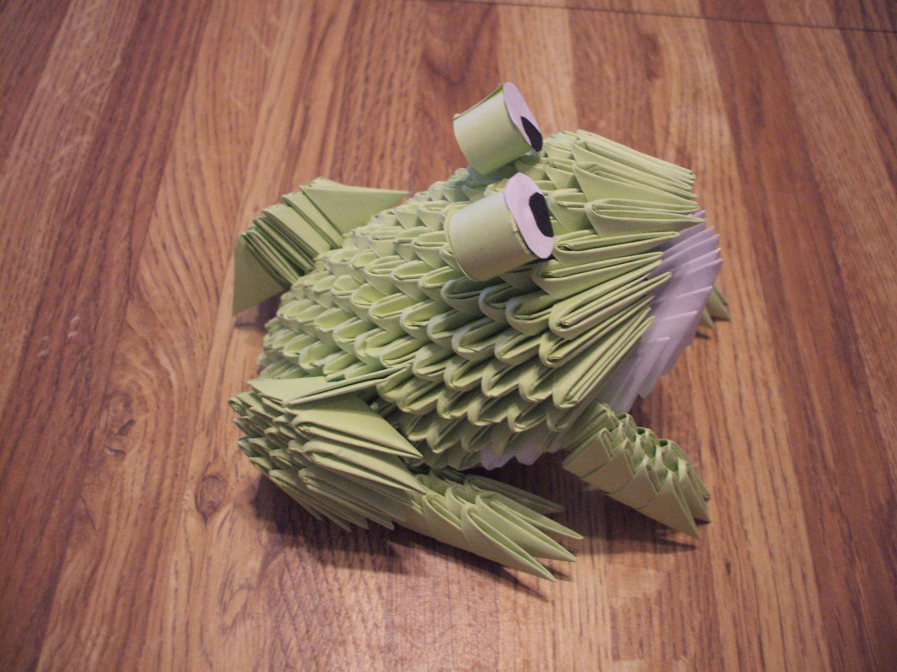 Papercraft Frog 3d origami Frog Made by My Daughter Pinterest