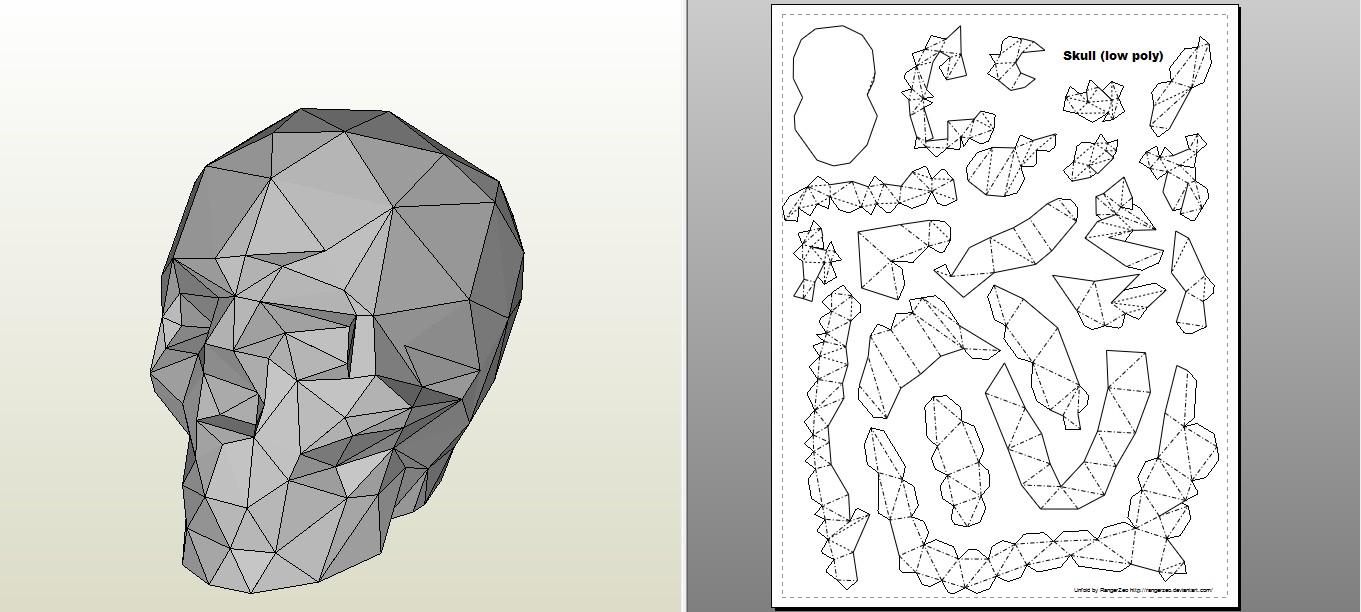 Papercraft Grenade Pdf Rhino Papercraftãçåçæå°çµæ Polygon Animals