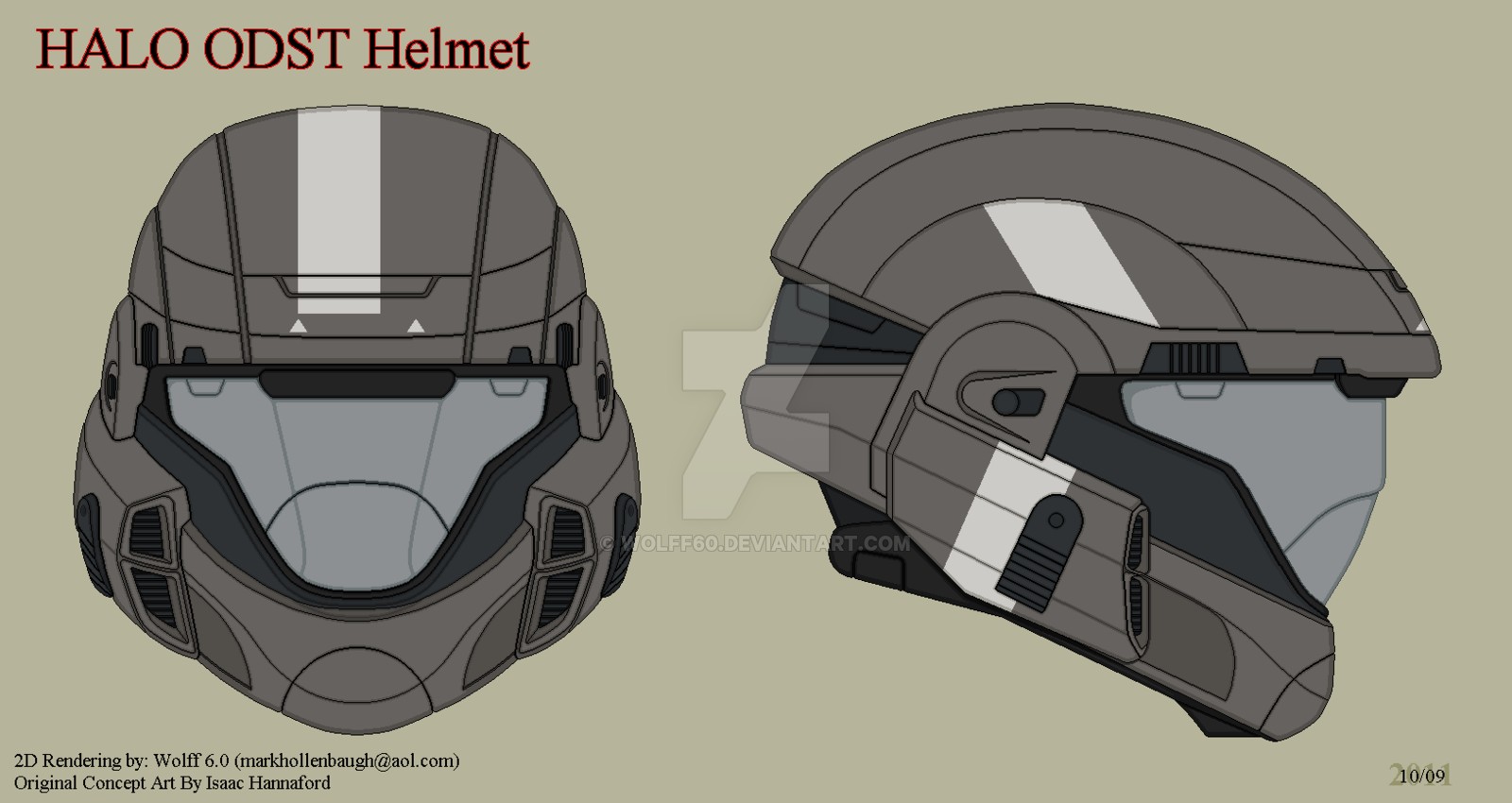 Papercraft Halo Helmet Halo Odst Helmet by Wolff60viantart On Deviantart