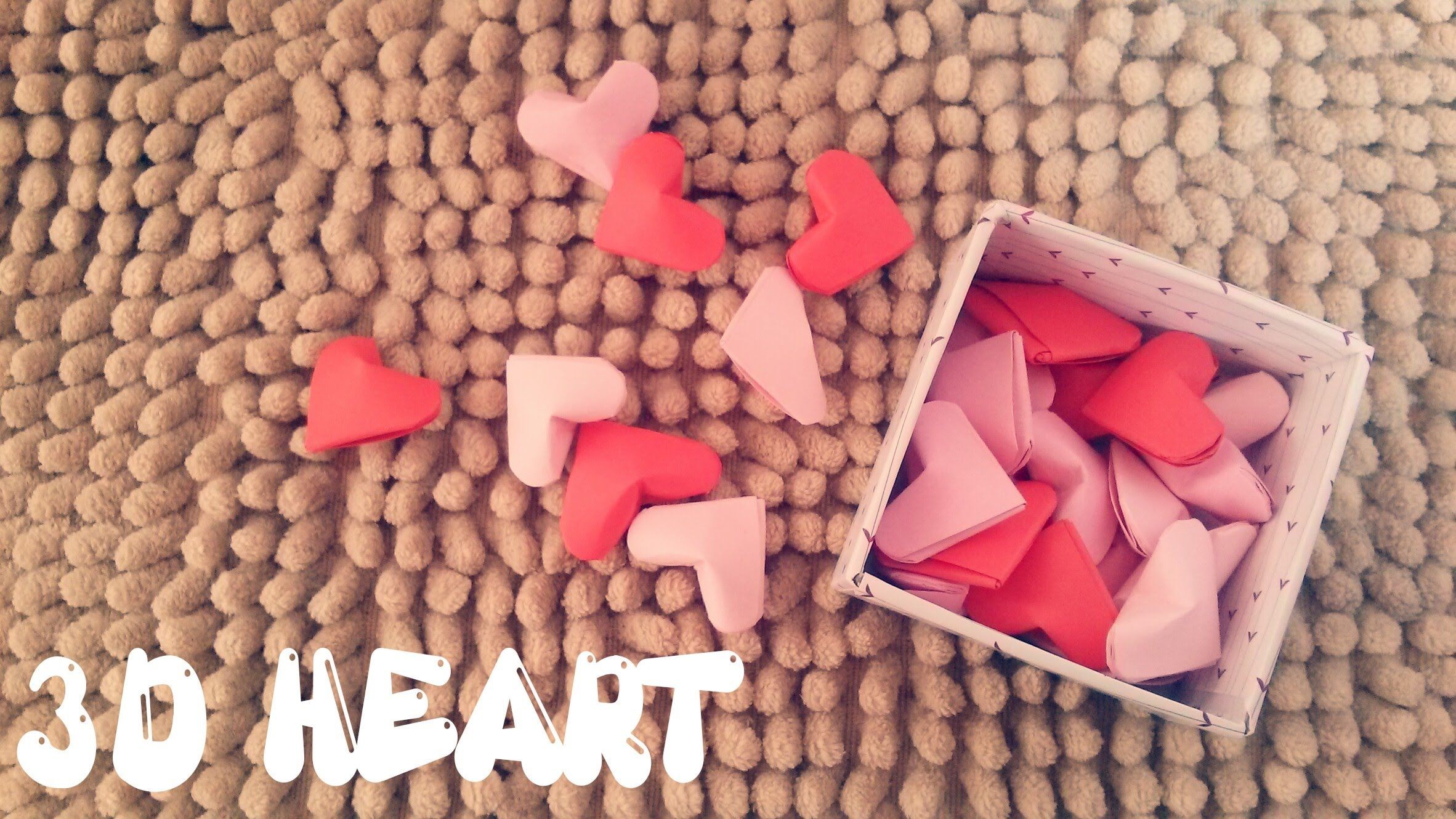 Papercraft Heart origami Easy 3d Heart Valentine S Day Craft