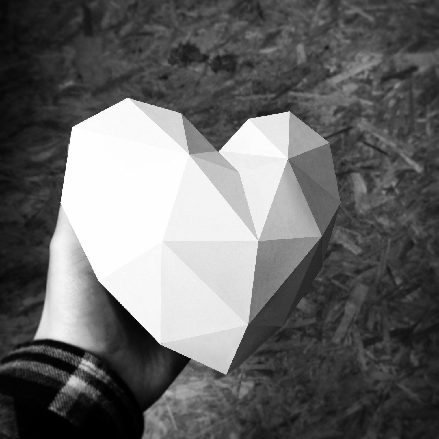 Papercraft Heart Paper Heart Papercraft Polygonal Polygon for Free