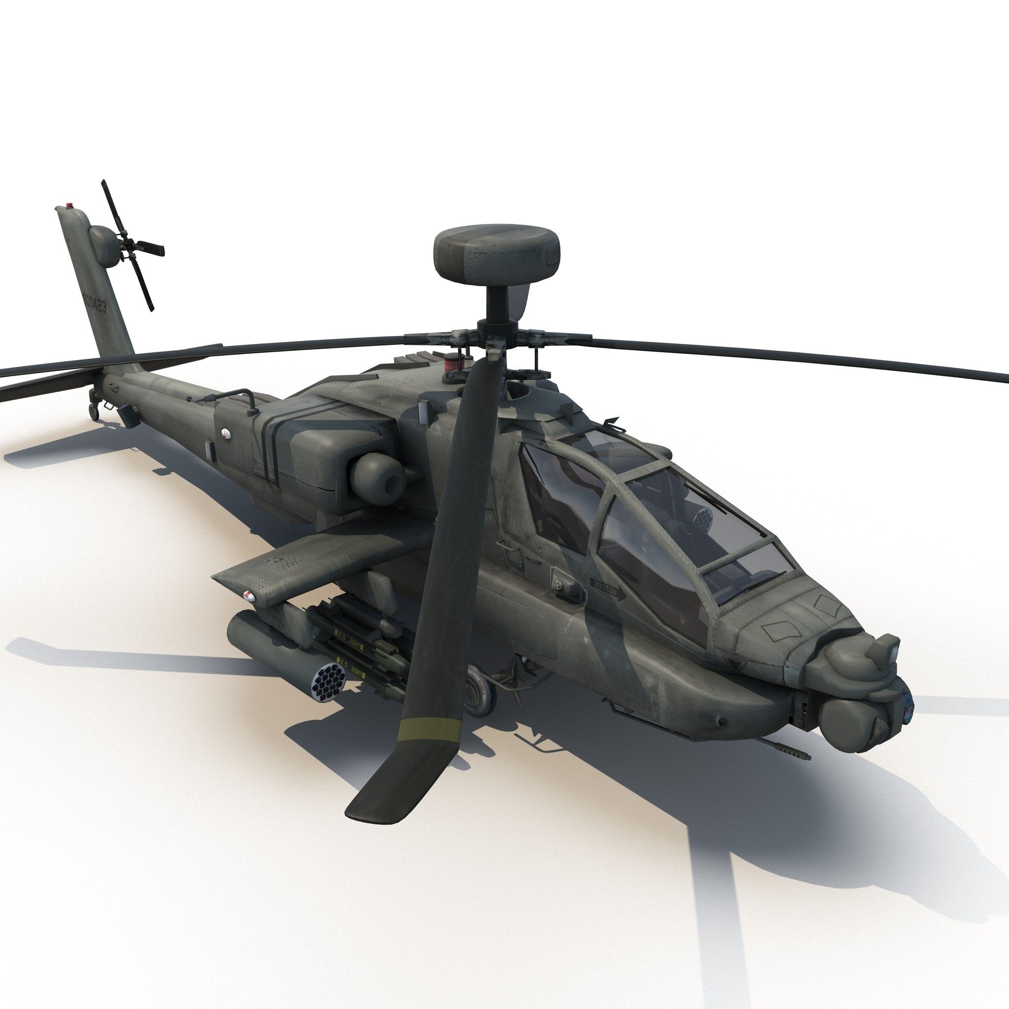 Papercraft Helicopter Models 3ds Apache Helicopter