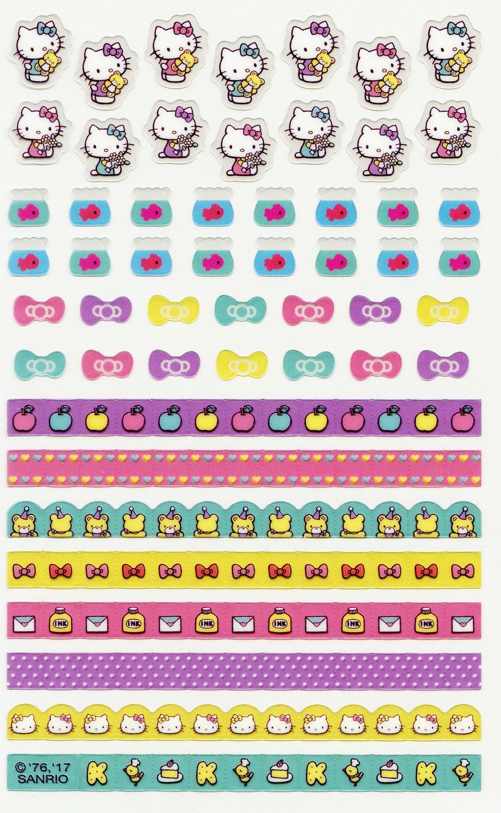 Papercraft Hello Kitty Sanrio Hello Kitty Schedule Stickers Hello Kitty