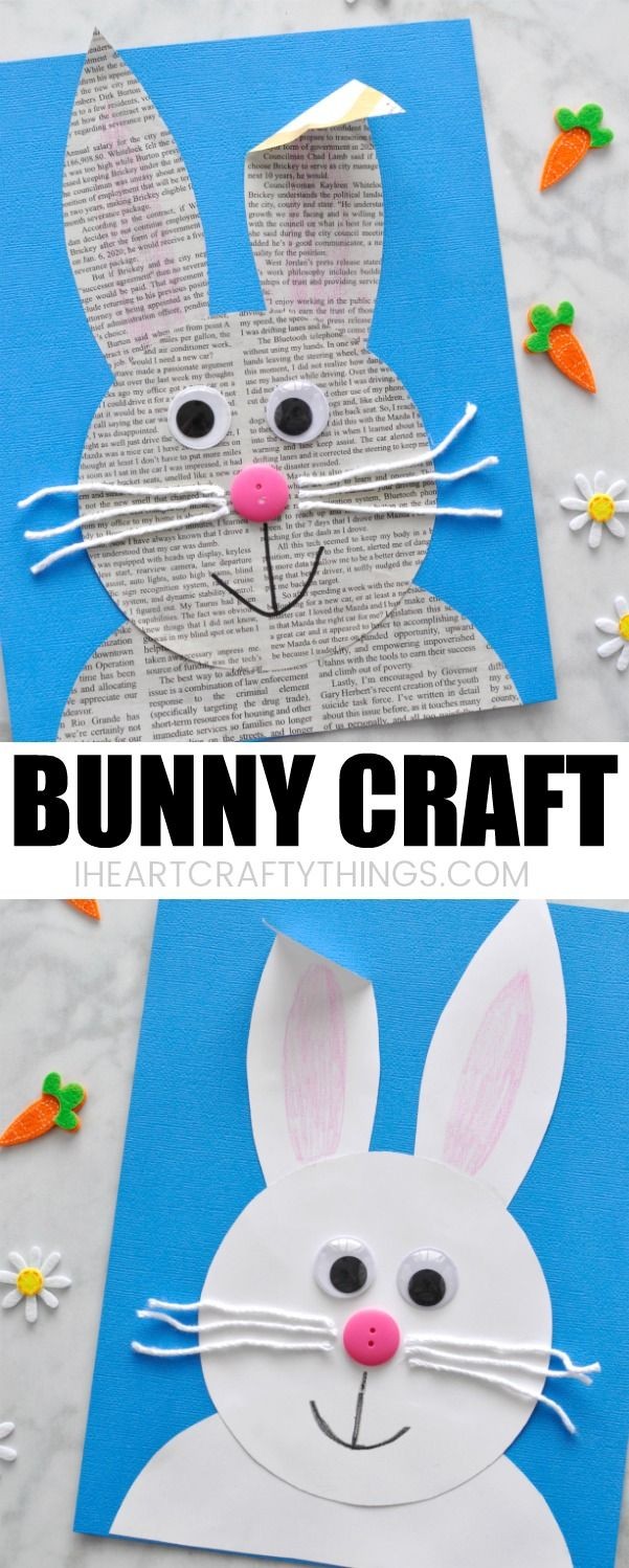 Papercraft Ideas for Children Simple and Easy Newspaper Bunny Craft