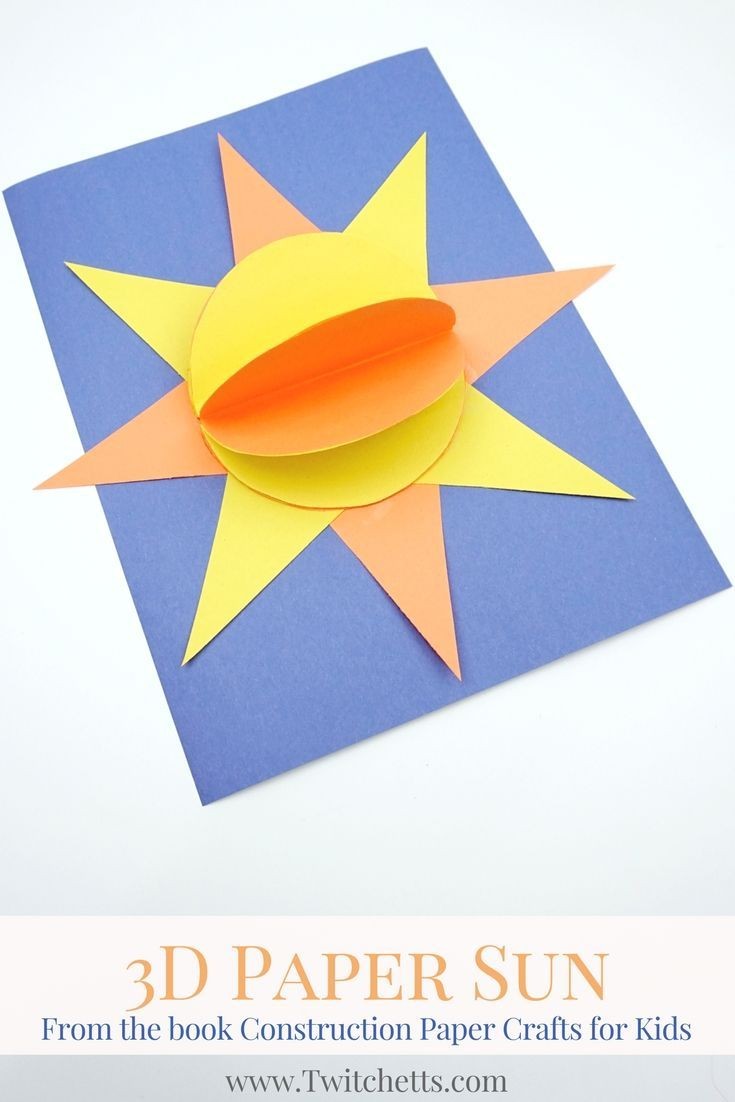 Papercraft Ideas for Children This Fun 3d Sun Construction Paper Craft is Perfect for Little Ones