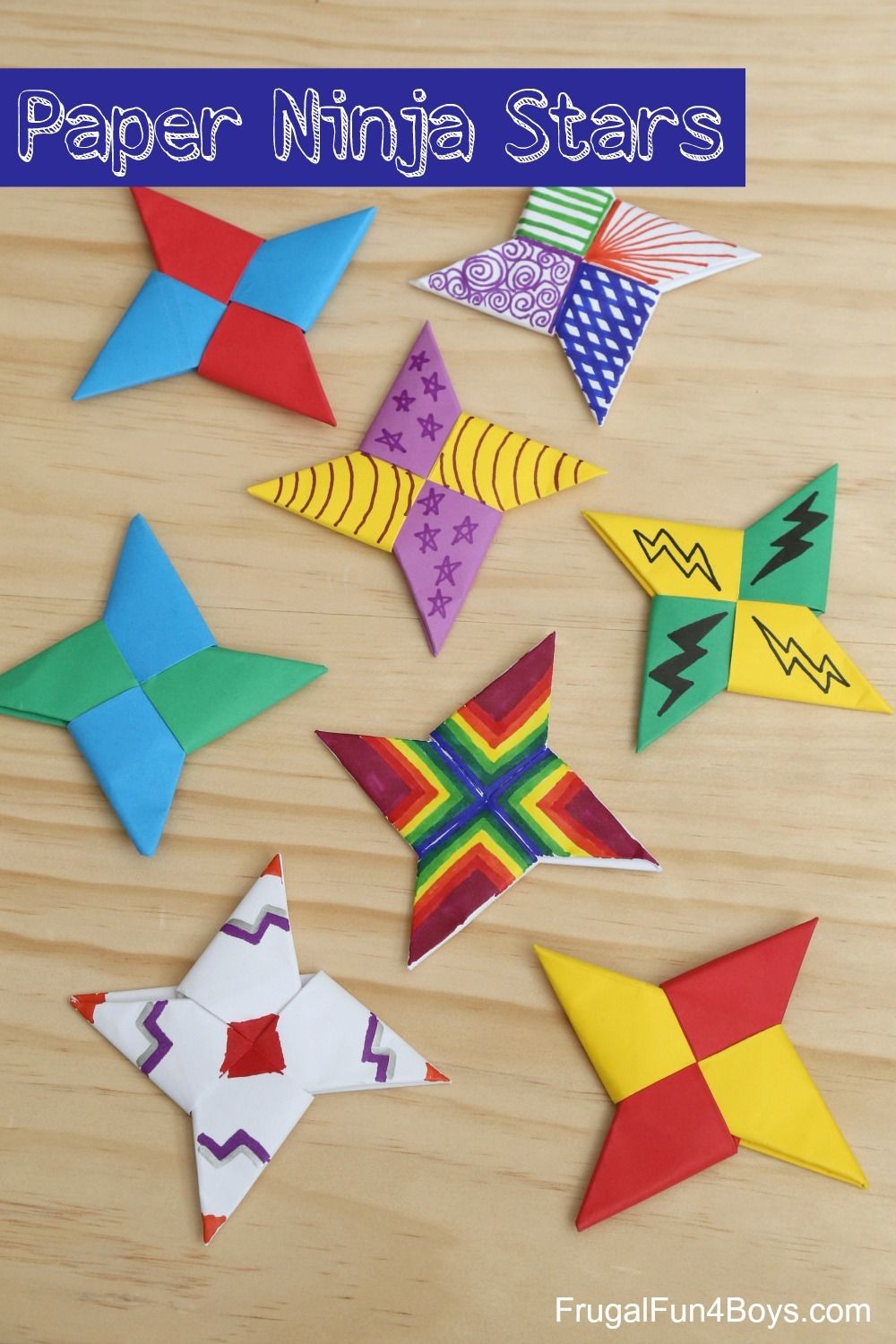 Papercraft Ideas for Kids How to Fold Paper Ninja Stars
