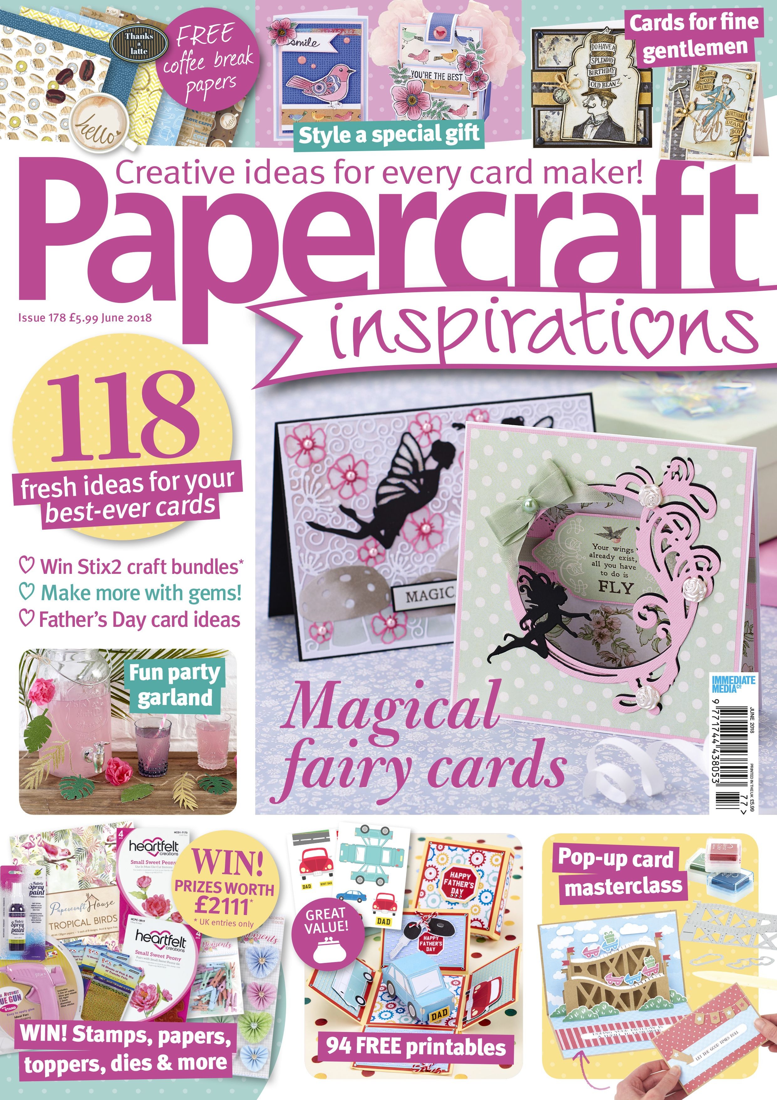 Papercraft Inspiration 178 On Sale In the Uk 1st May