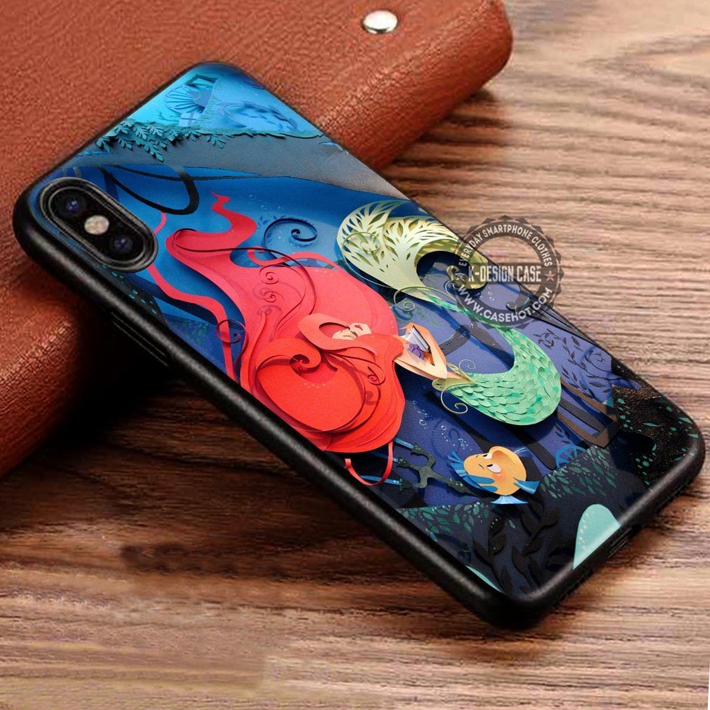 Papercraft iPhone 3d Art Paper Ariel the Little Mermaid iPhone X 8 7 Plus 6s Cases