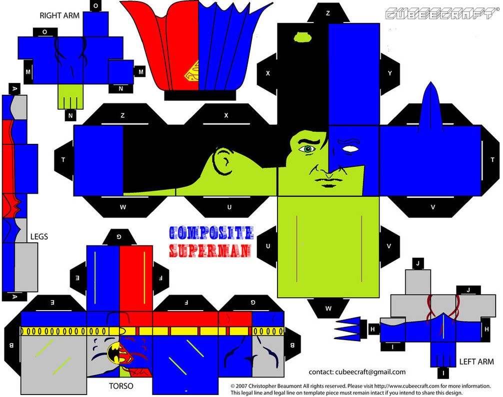 Papercraft Kirby Posite Superman by Riggodruid On Deviantart