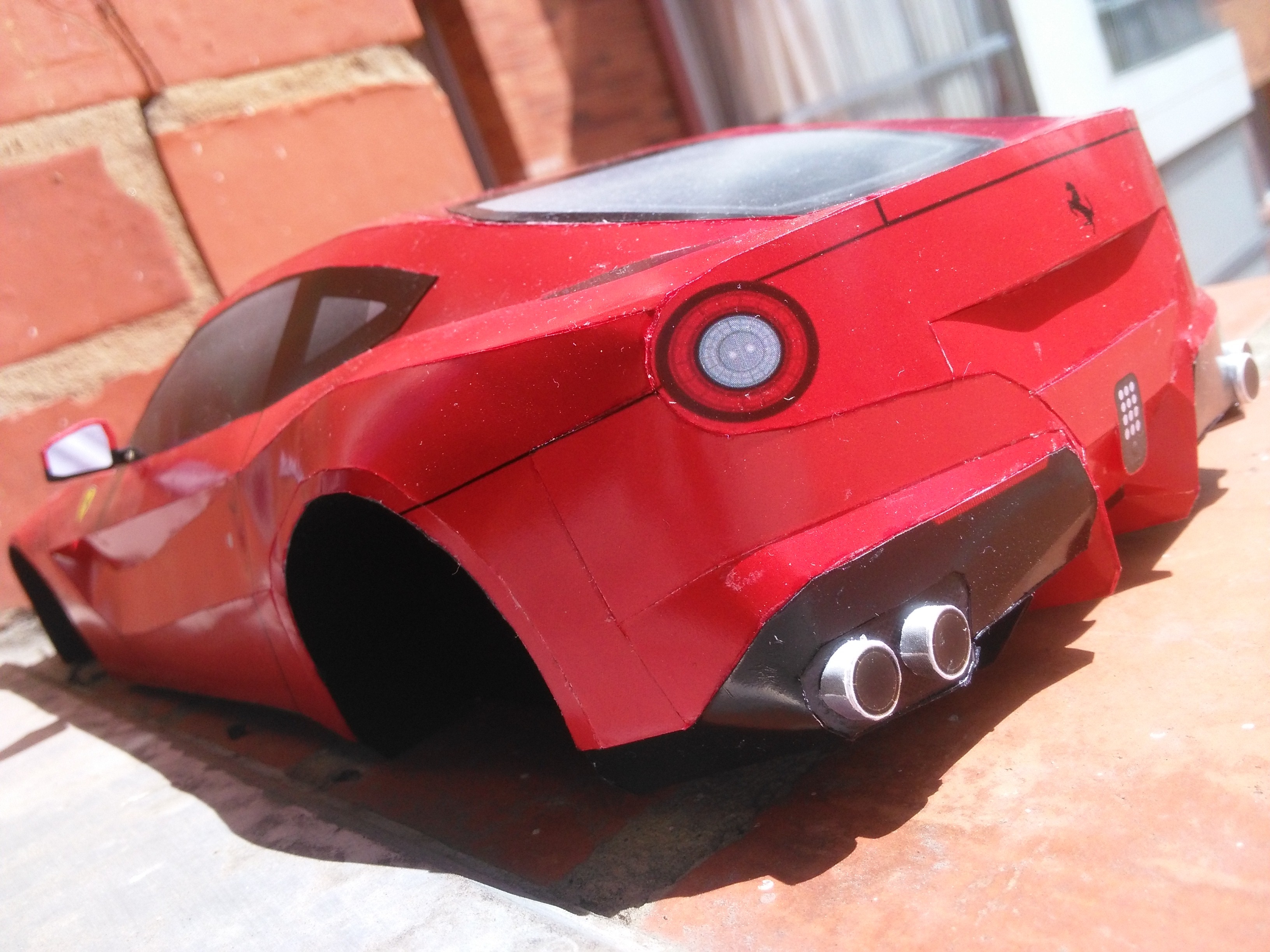 Papercraft Lamborghini Papercraft Ferrari F12 Berlinetta Rear by Ddiaz Design Progress