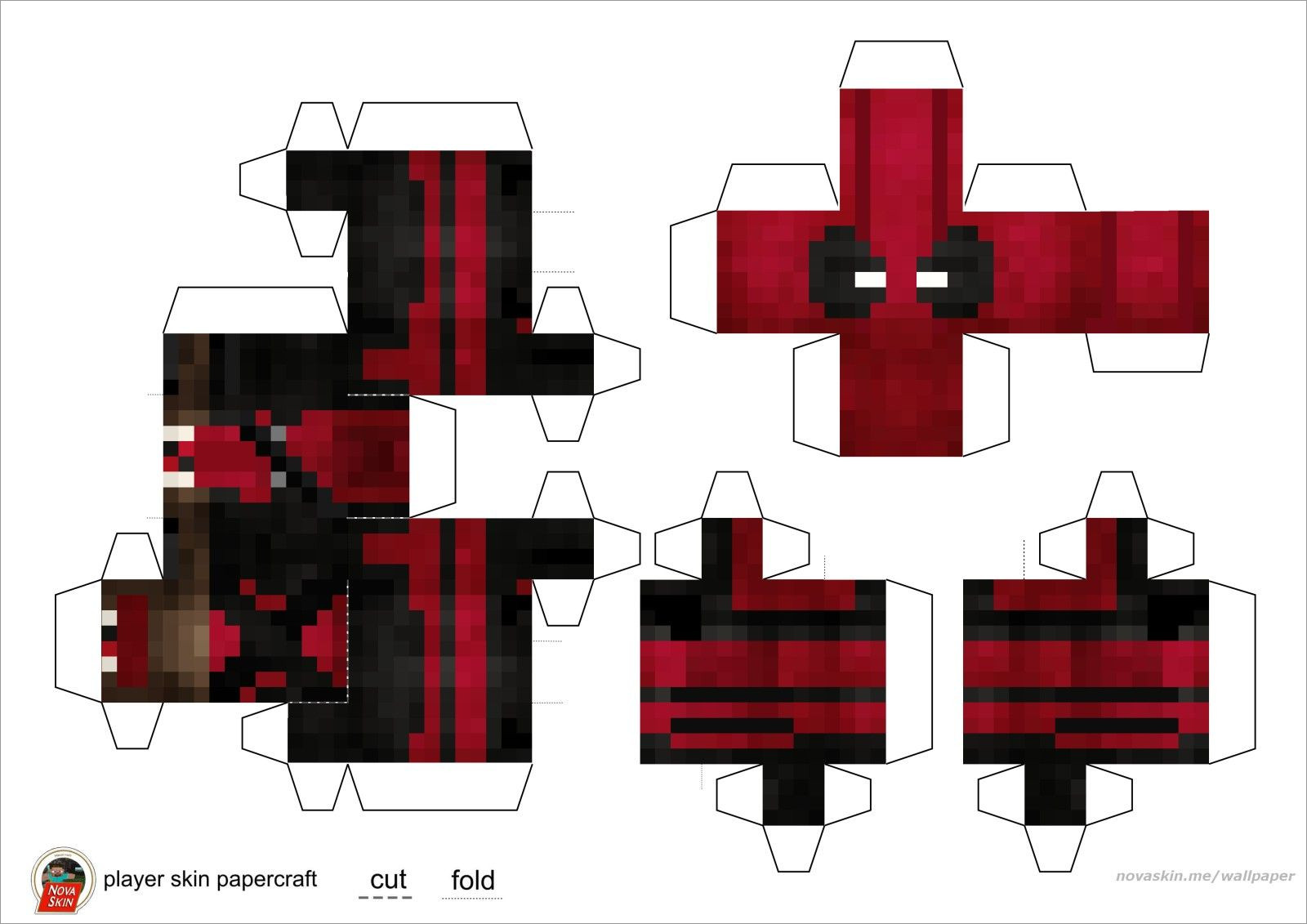 Papercraft minecraft skin articulado