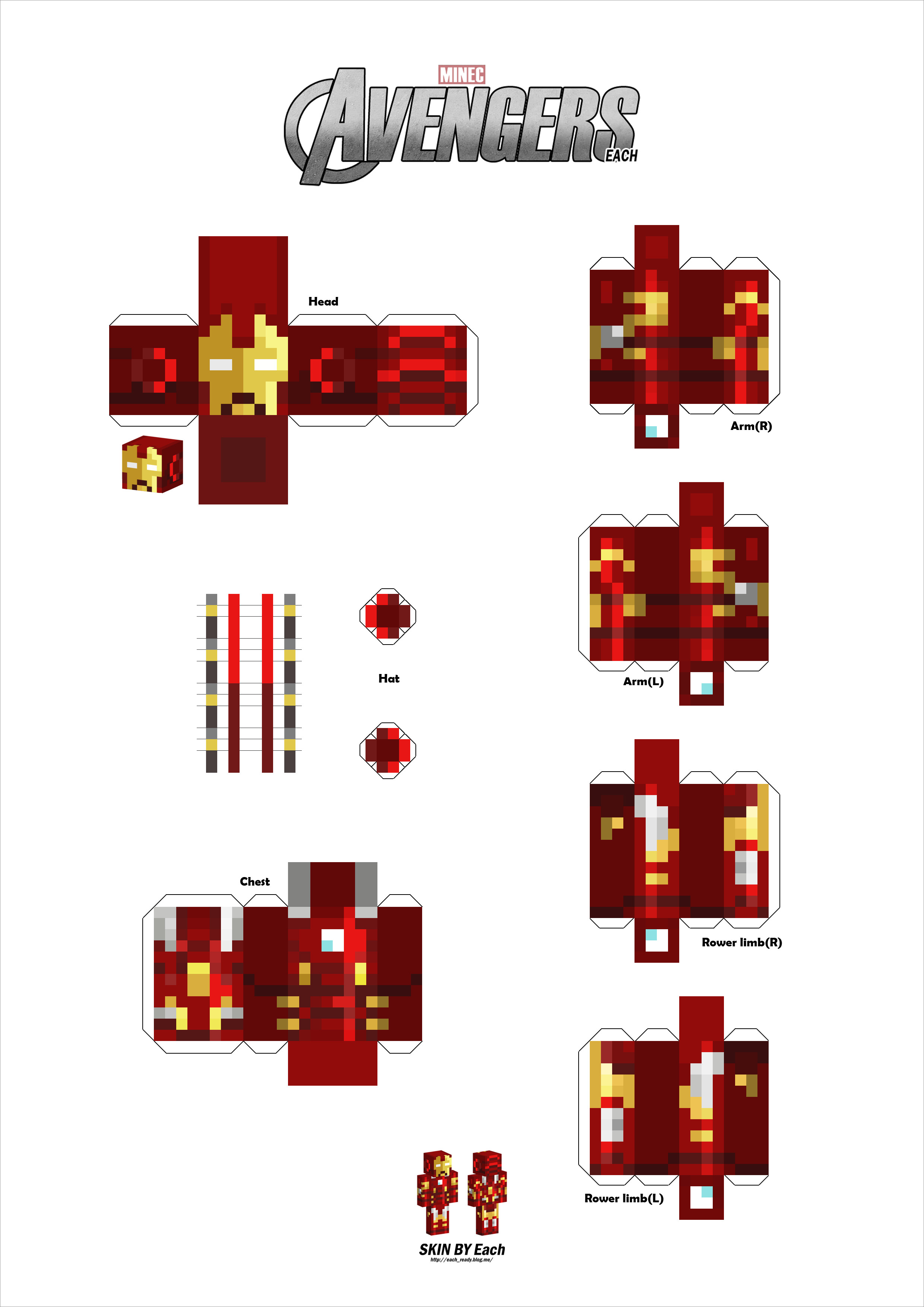 Papercraft Minecraft Skins Artesanato De Minecraft Passo A Passo